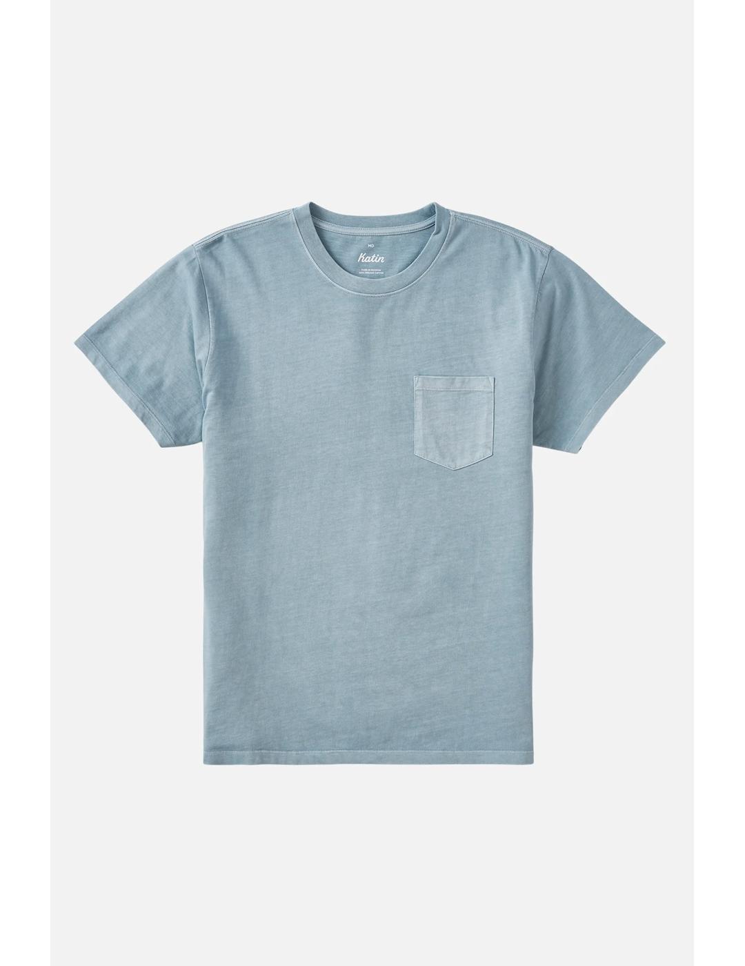 Camiseta Katin Base azul celeste lavada de hombre