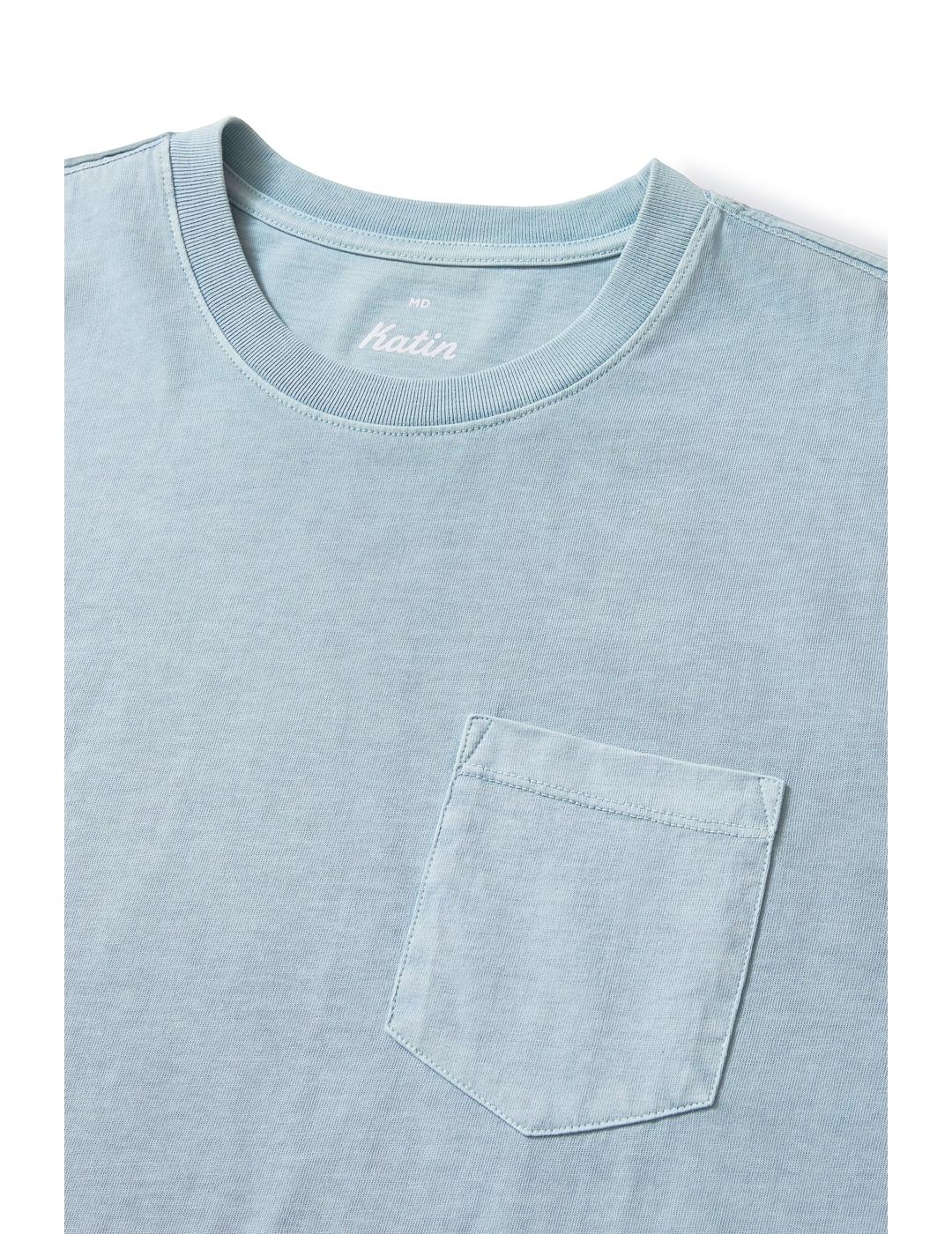 Camiseta Katin Base azul celeste lavada de hombre