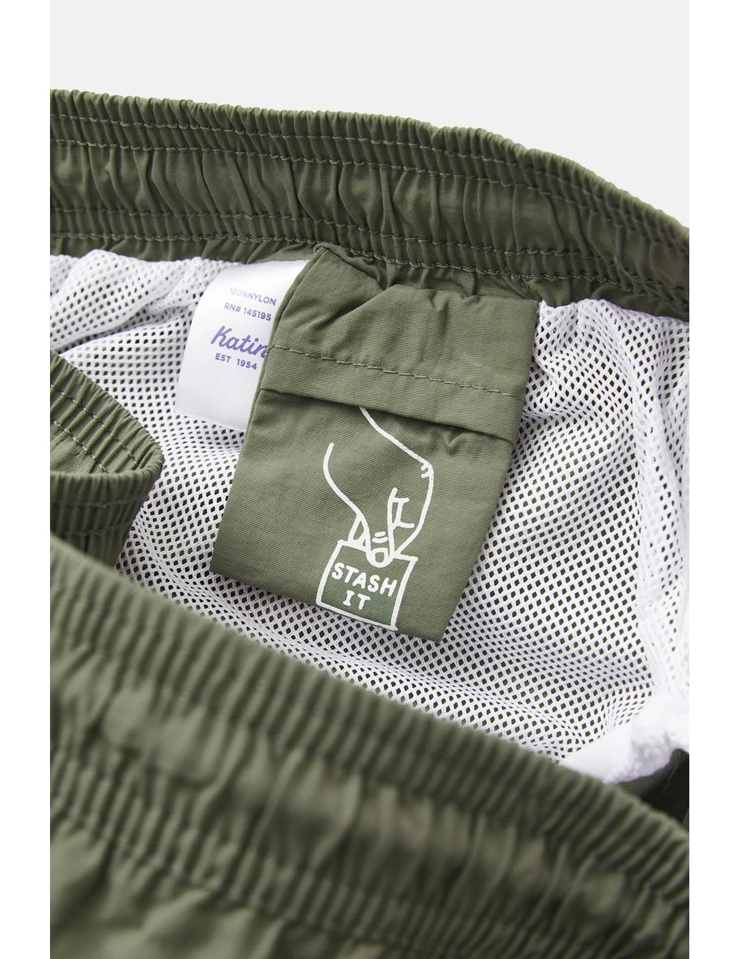 Bañador Katin Poolside Volley verde oliva de hombre