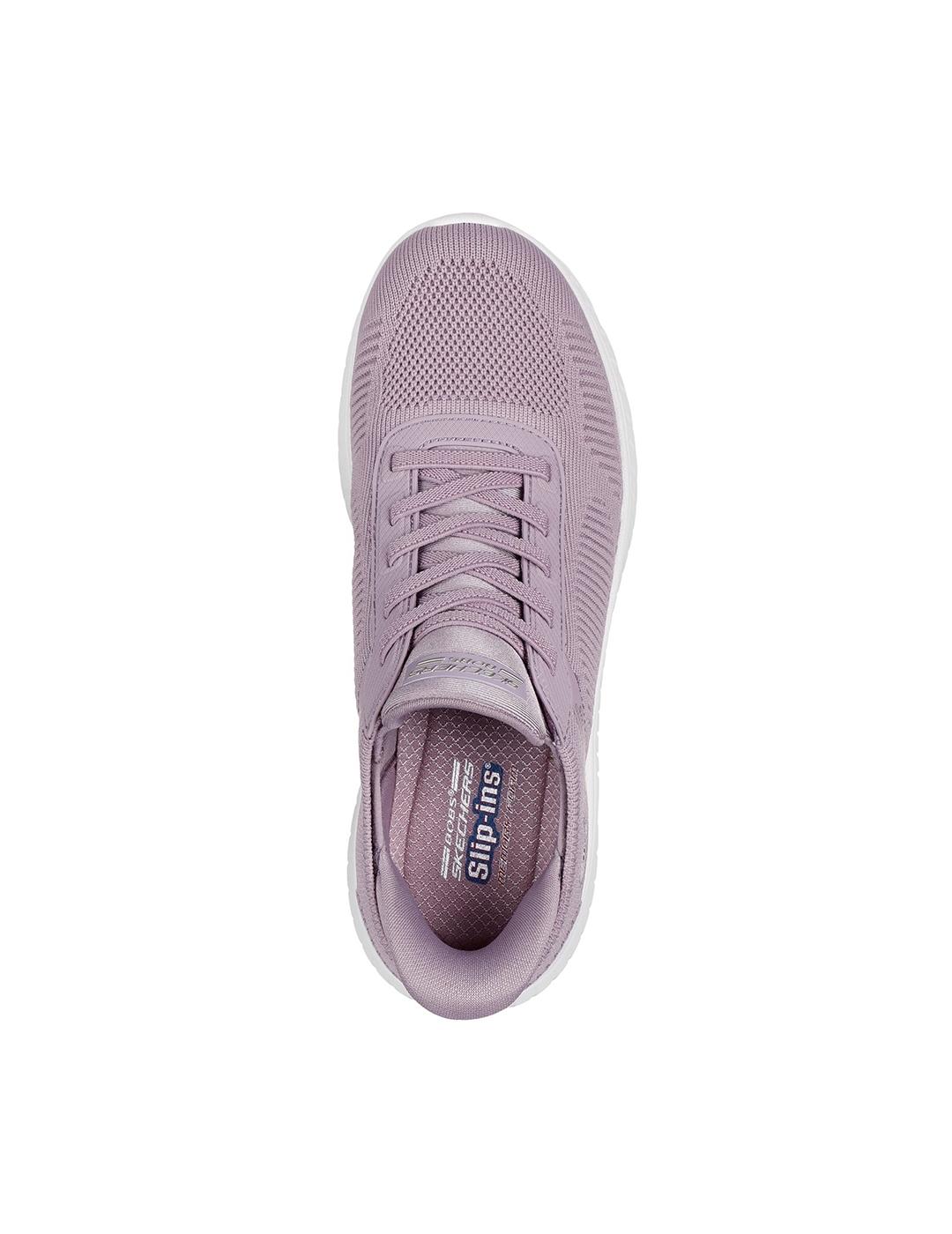 Zapatillas Skechers Bobs Sport Squad Lavanda de mujer