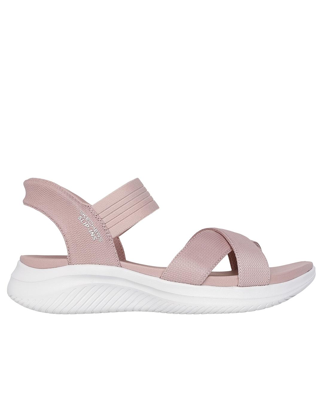 Sandalias Skechers Ultra Flex 3.0 rosas de mujer