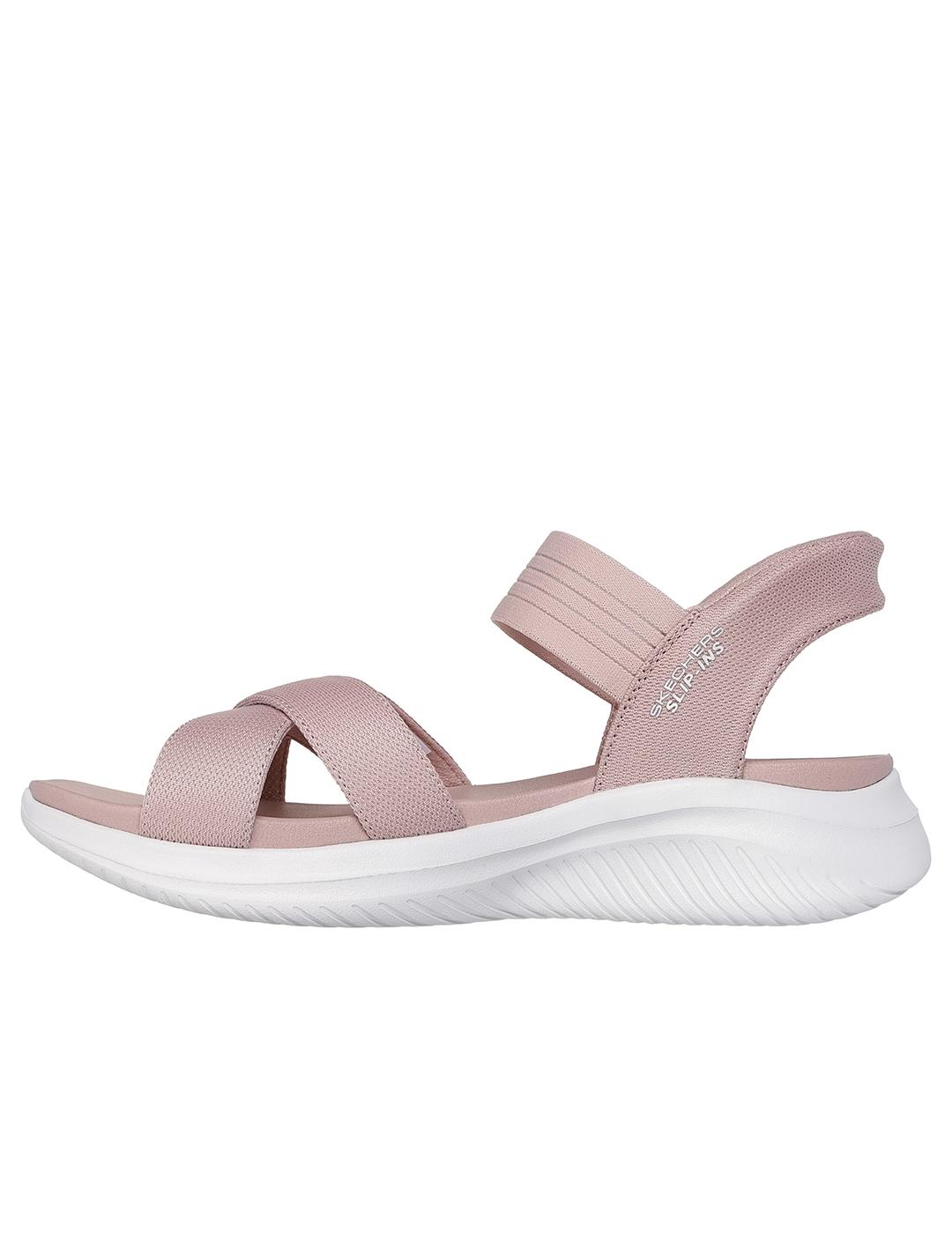 Sandalias Skechers Ultra Flex 3.0 rosas de mujer