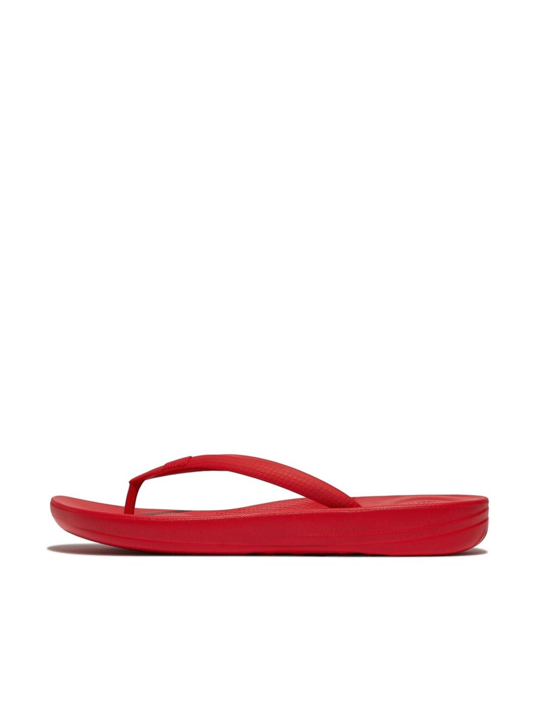 Sandalias Fitflop Iqushion Ergonomic rojas de mujer