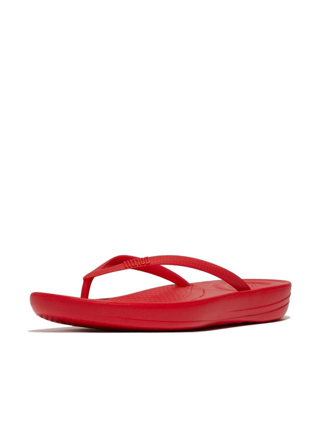 Sandalias Fitflop Iqushion Ergonomic rojas de mujer