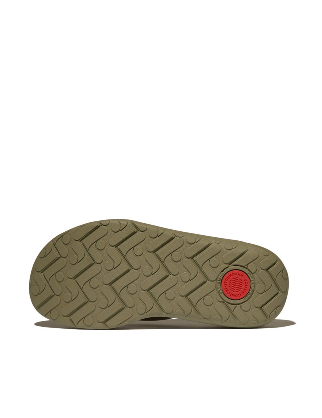 Sandalias Fitflop Relieff Recovery Toe-Post verdes de mujer