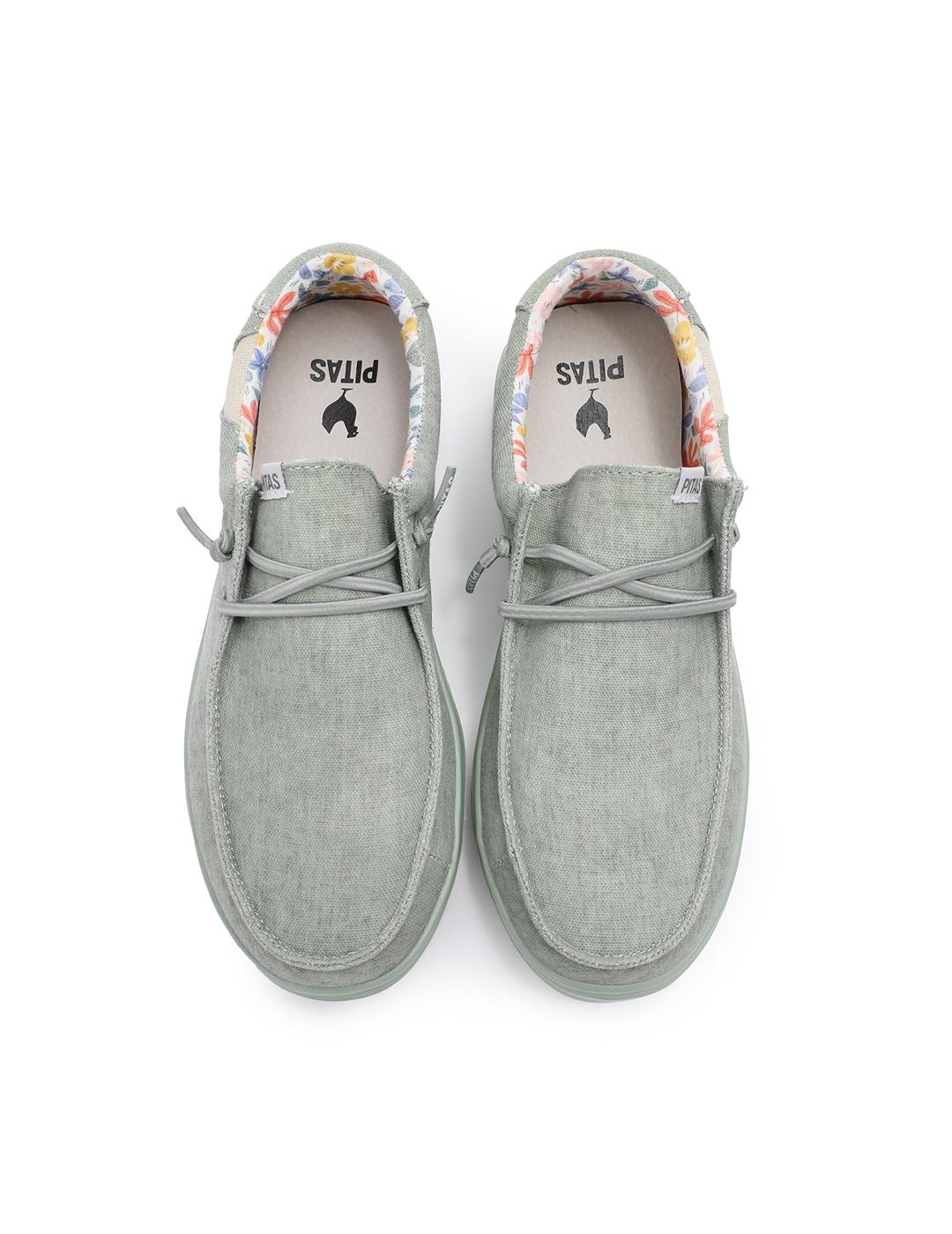 Zapatillas Walk In Pitas Daisy Verde de mujer