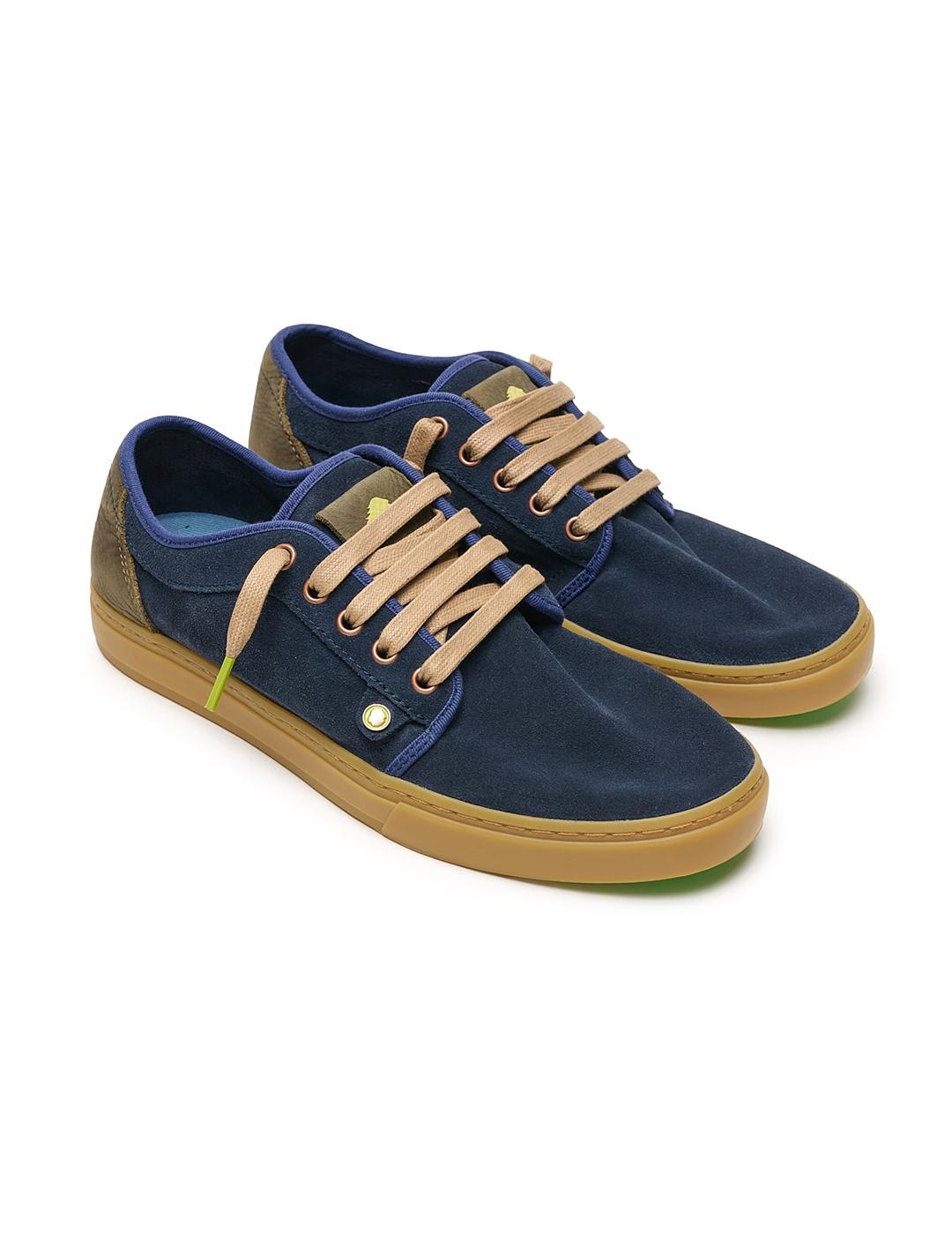 Zapatillas Satorisan Heisei suede azul marino de hombre