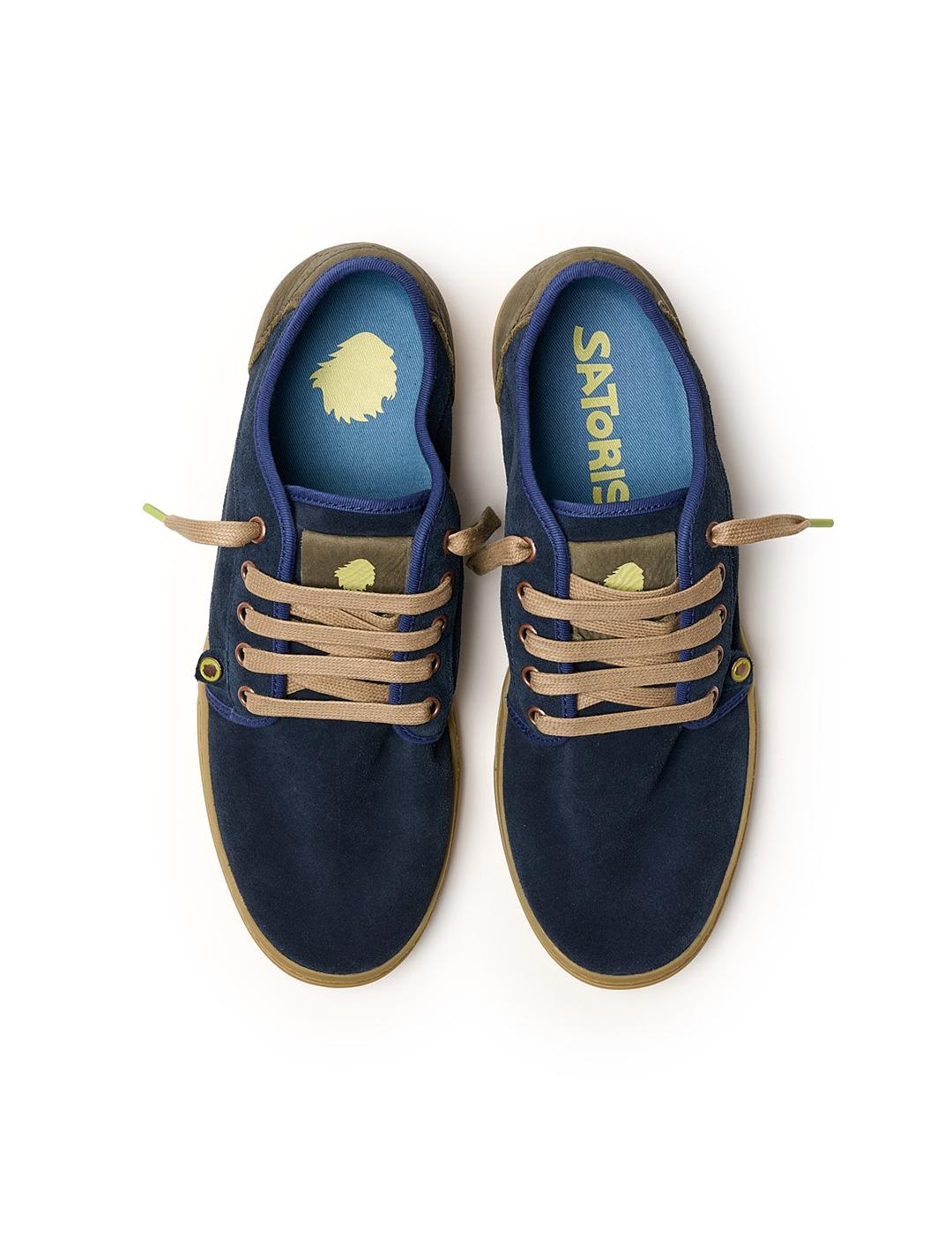 Zapatillas Satorisan Heisei suede azul marino de hombre