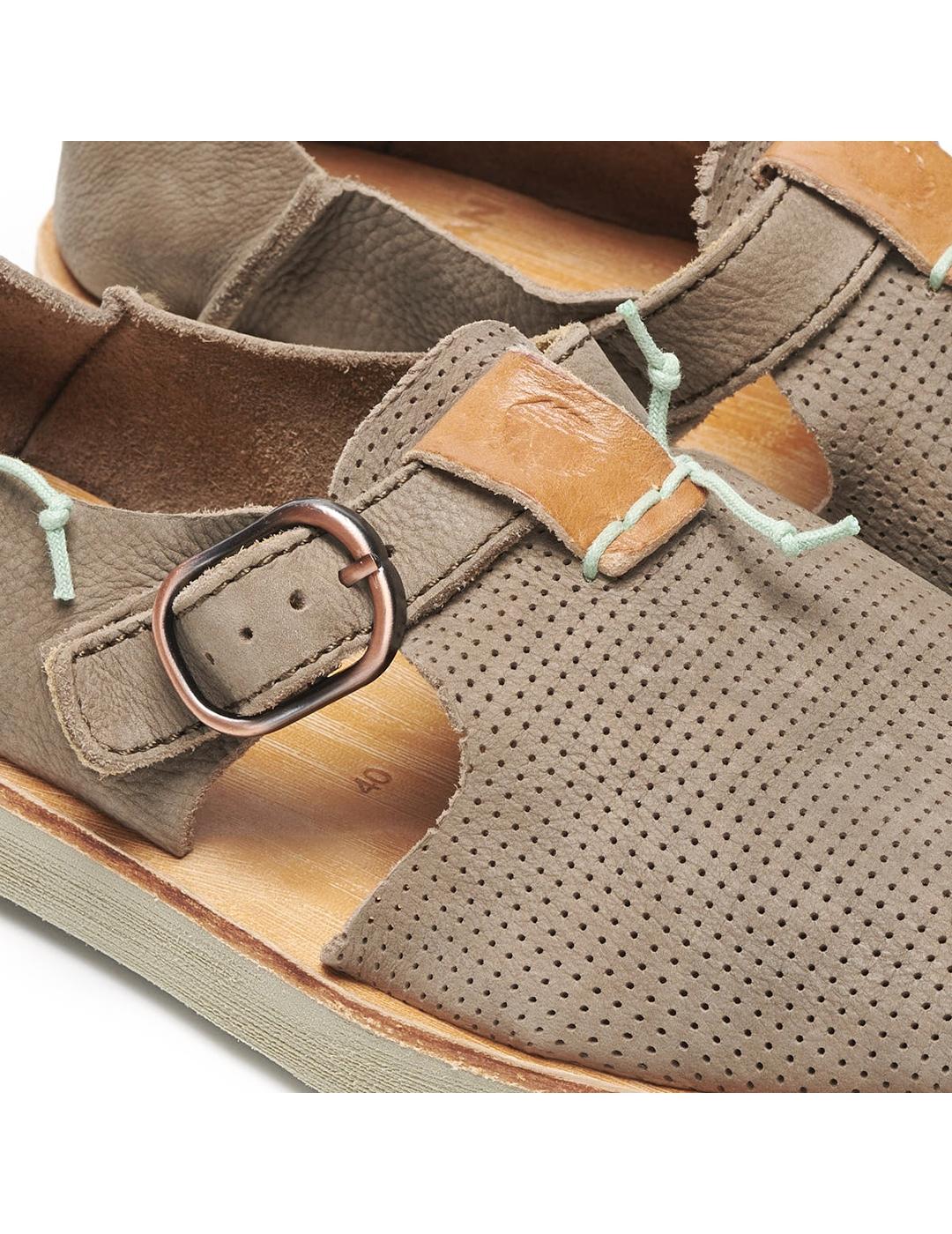 Sandalias Satorisan Benirras microperforadas verdes de mujer