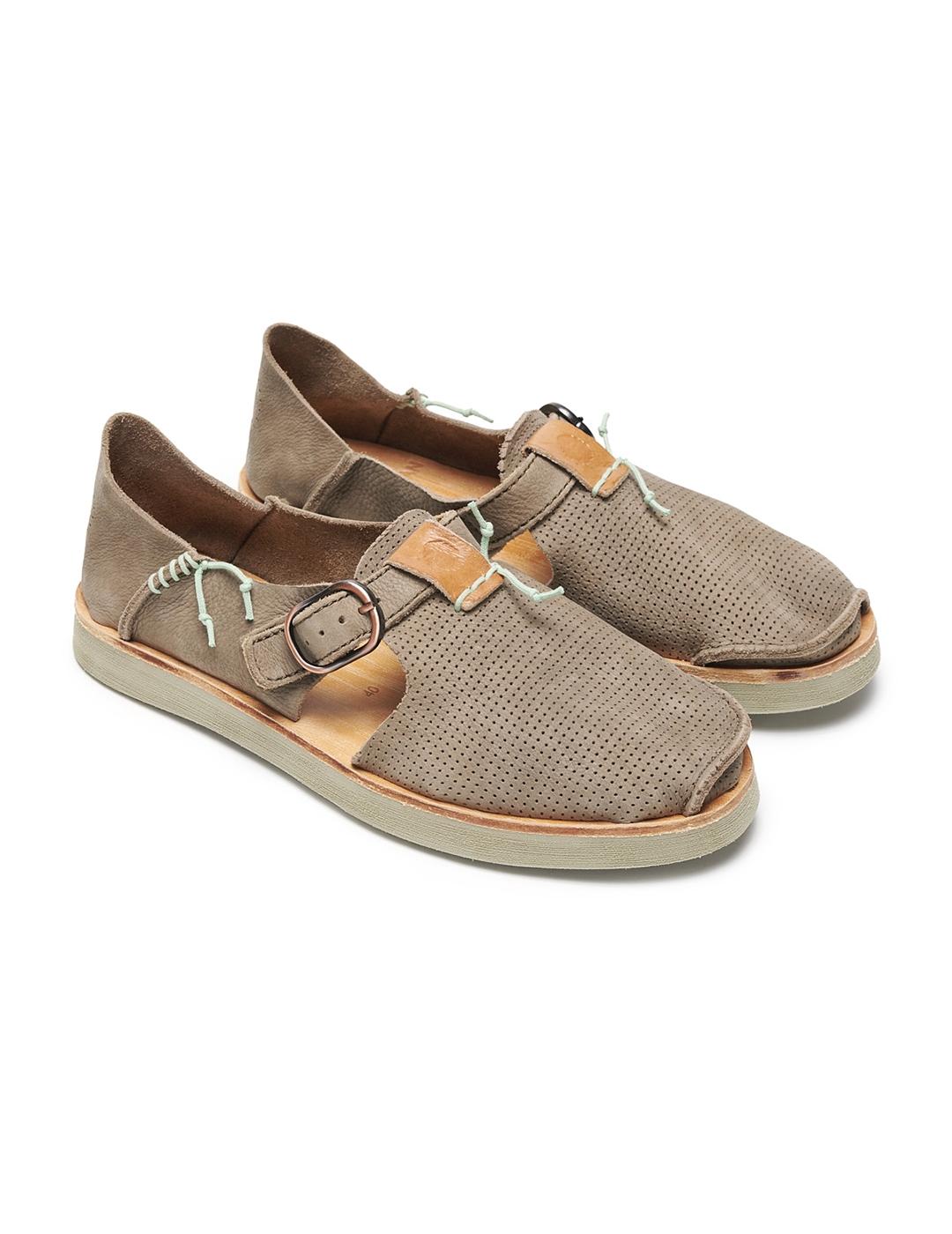 Sandalias Satorisan Benirras microperforadas verdes de mujer