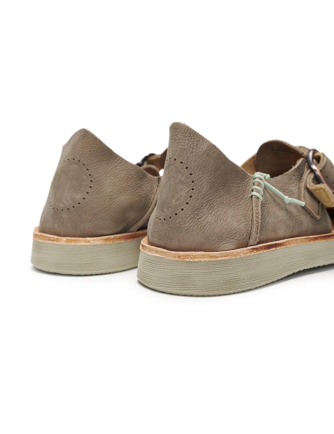 Sandalias Satorisan Benirras microperforadas verdes de mujer