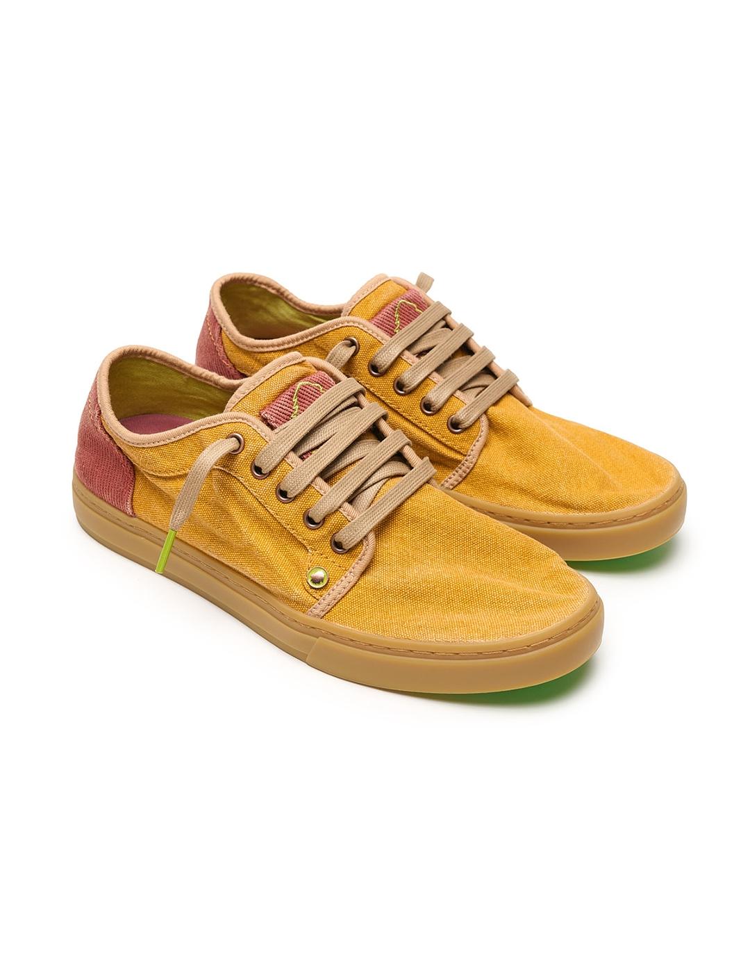 Zapatillas Satorisan Heisei Gaia Terra 2 mostaza de mujer y