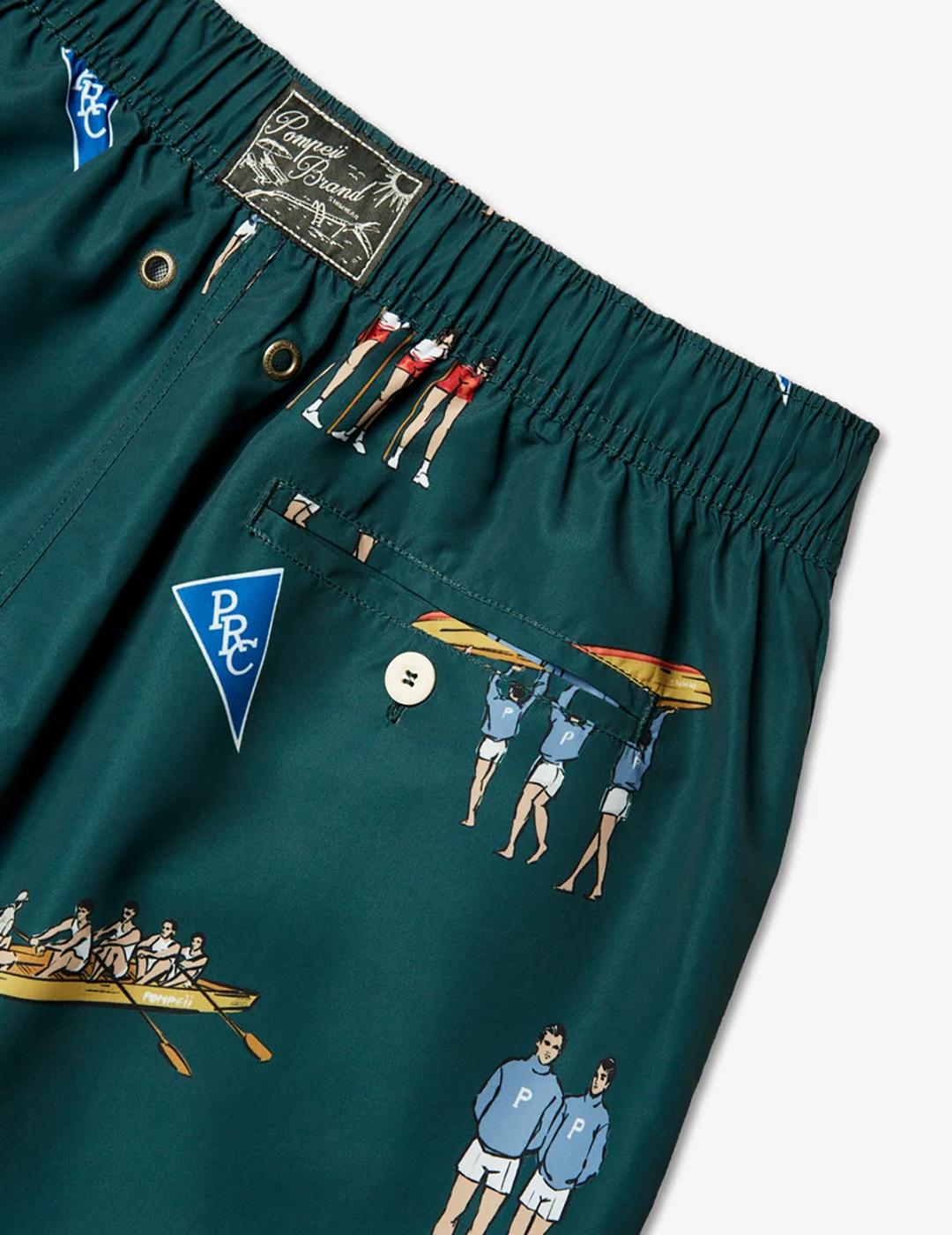 Bañador Pompeii Rowing verde de hombre