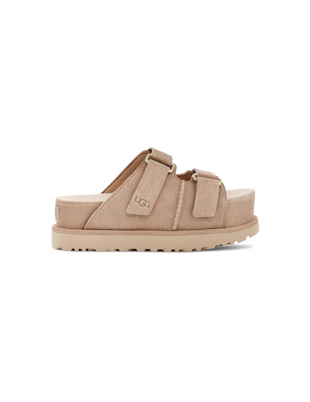 Sandalias UGG W Goldenstar Hi Slide beige de mujer