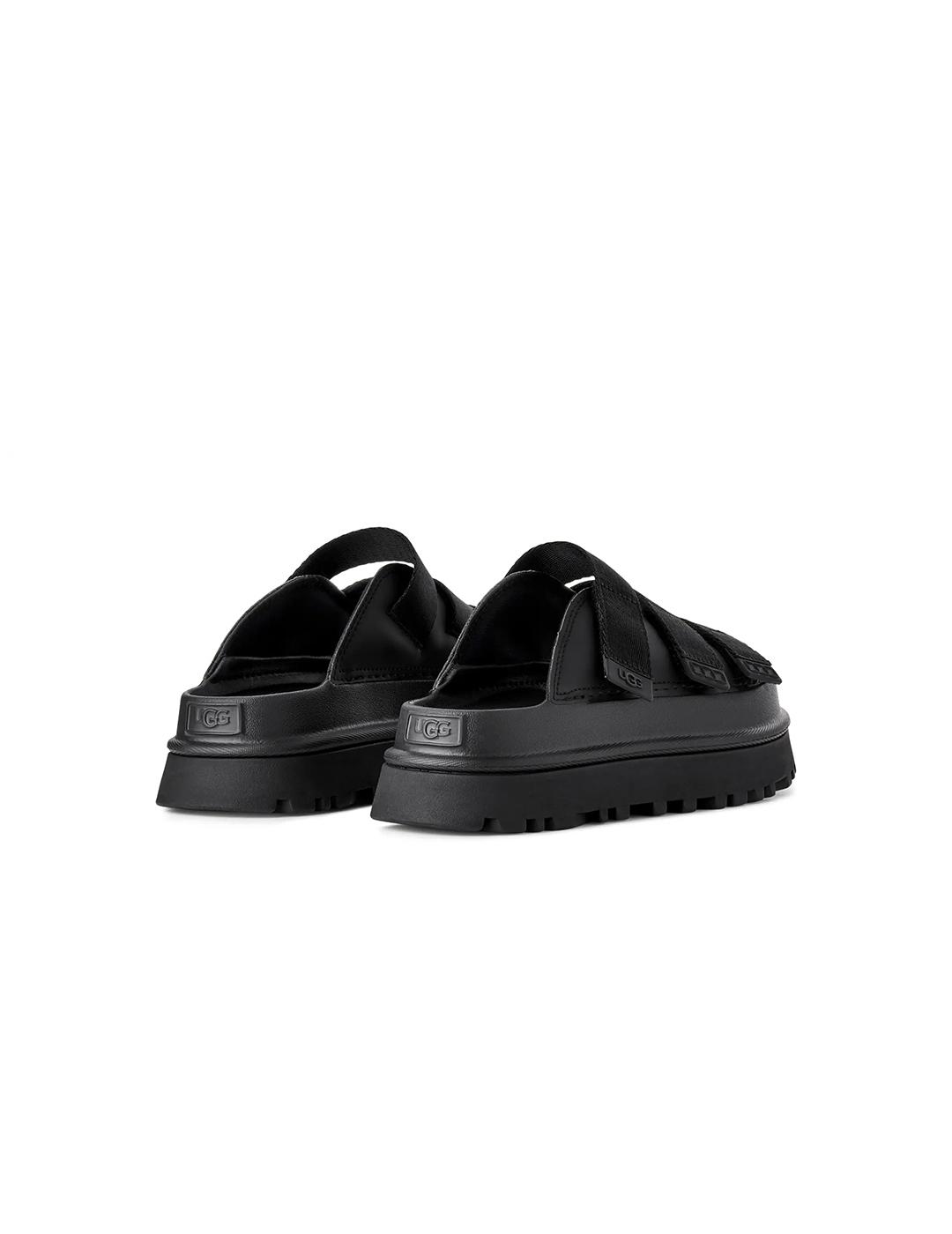 Sandalias UGG GoldenGlow Slide negras de mujer