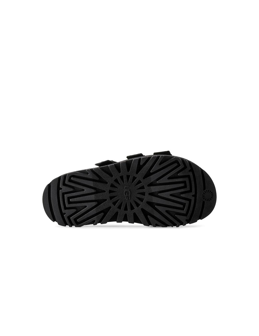 Sandalias UGG GoldenGlow Slide negras de mujer