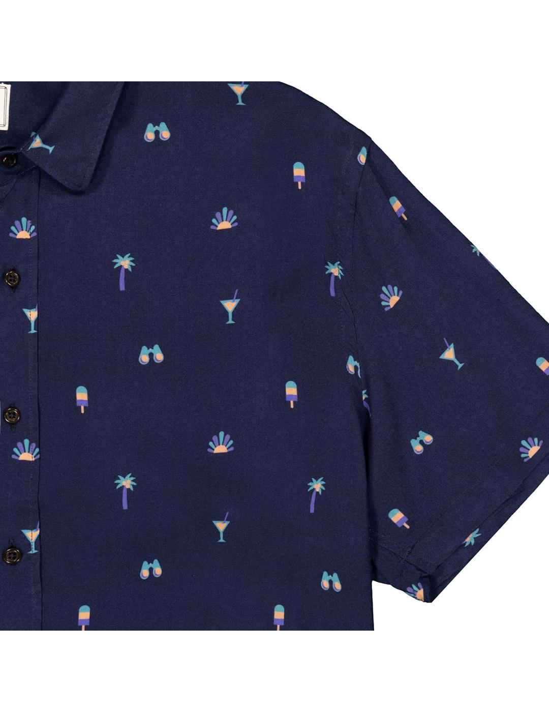 Camisa Tiwel Montecarlo azul marino de hombre