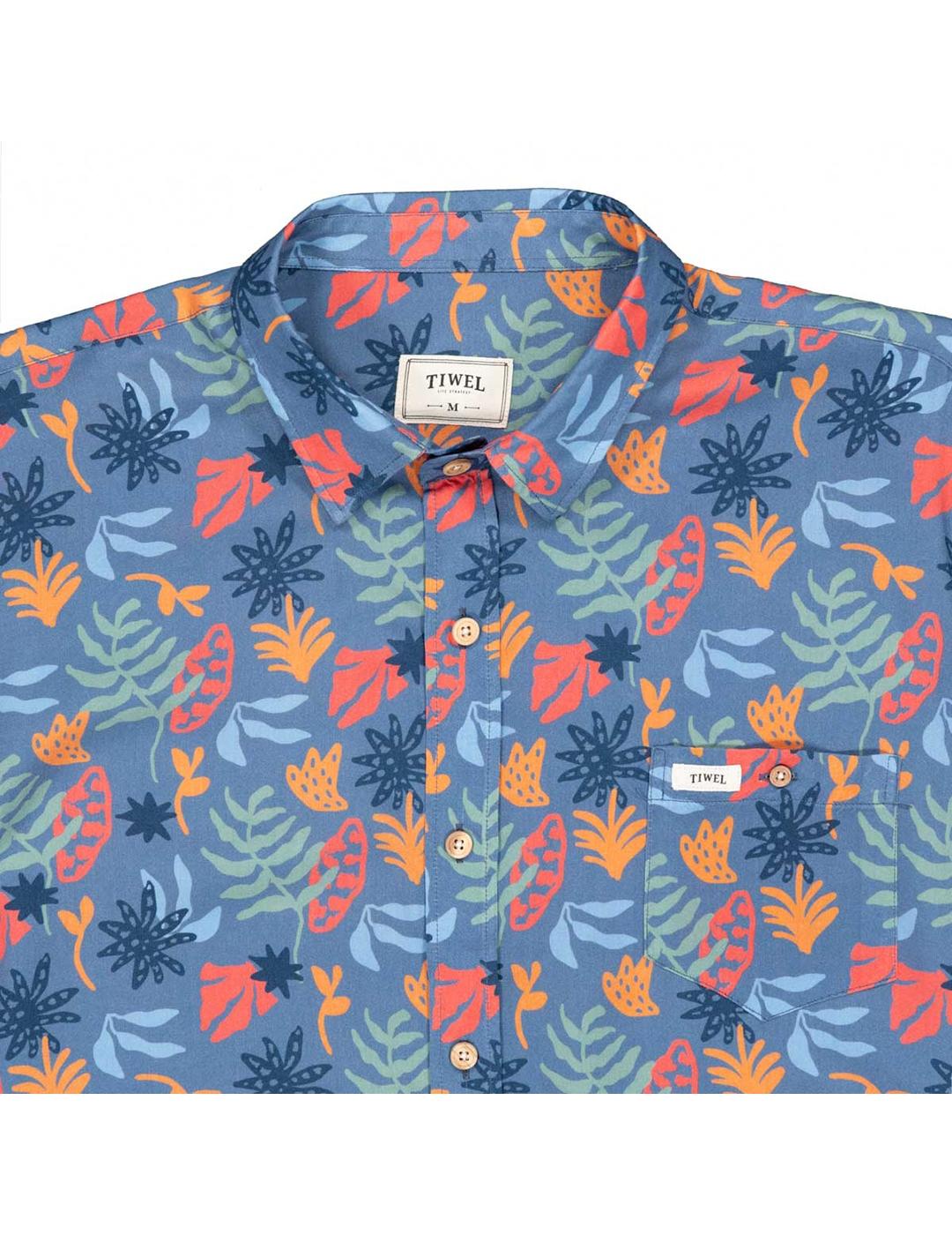 Camisa Tiwel Pensacola azul de hombre