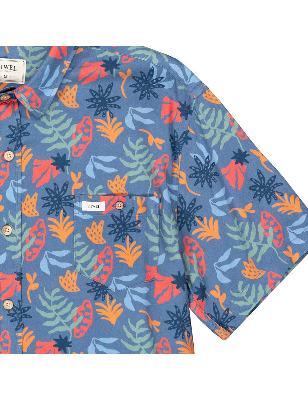 Camisa Tiwel Pensacola azul de hombre
