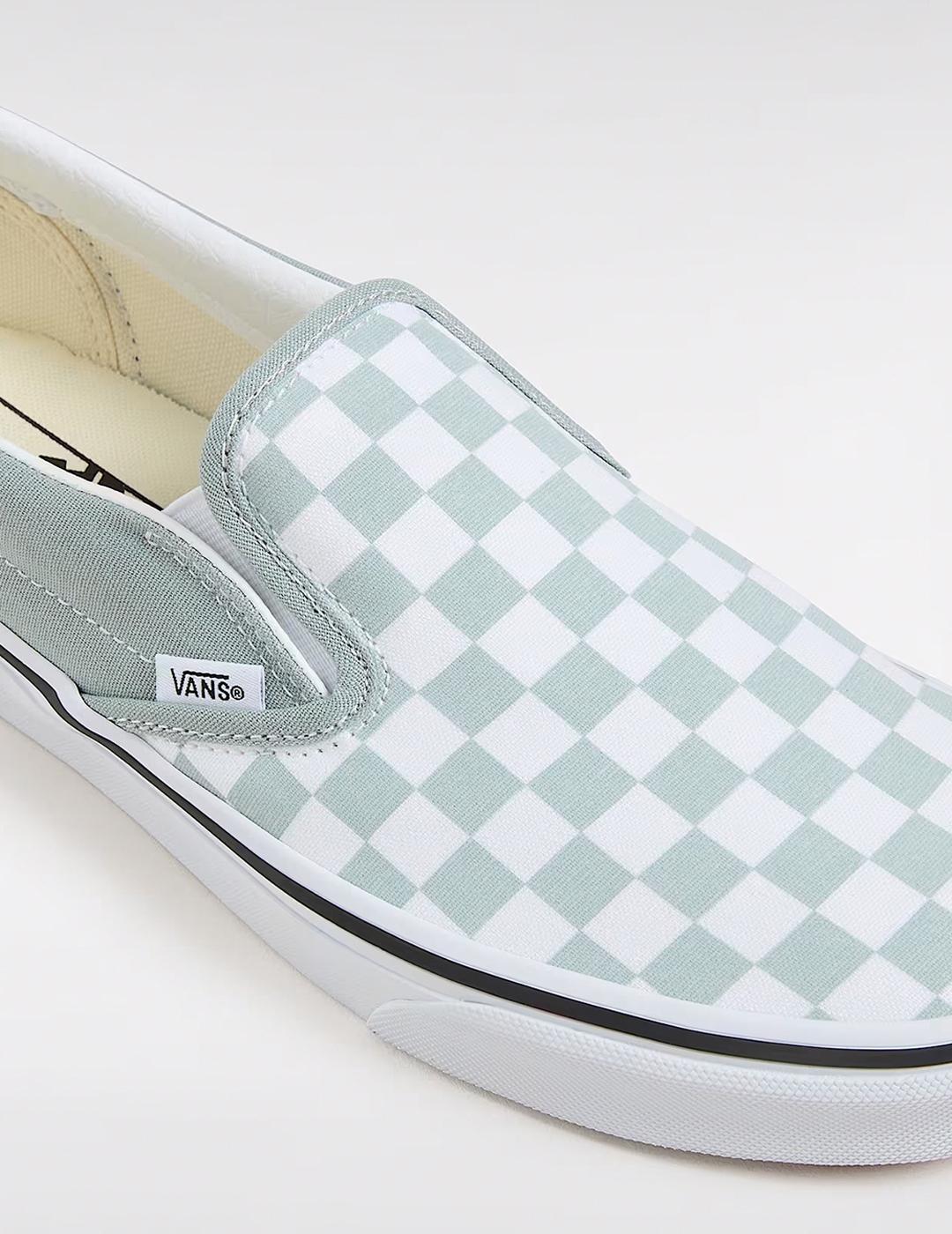 Zapatillas Vans Slip-On Check gris blanca de mujer