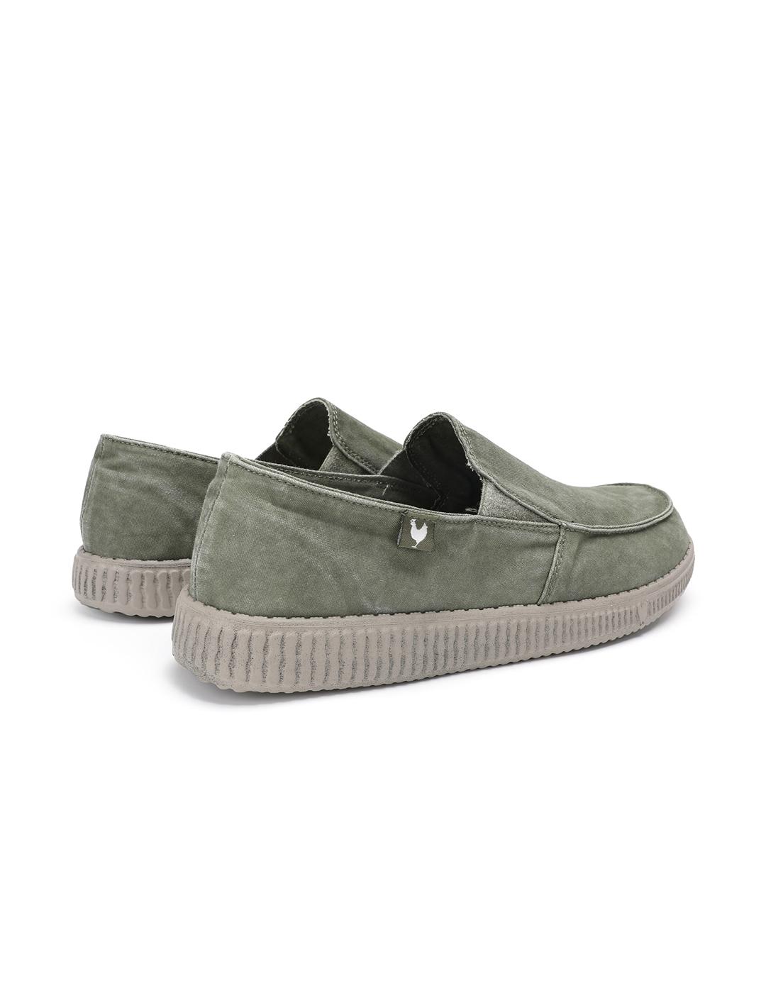 Zapatillas Walk In Pitas WP150 Slip On Washed Kaki de hombre