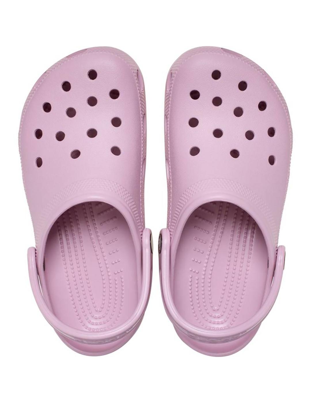 Zuecos Crocs Classic rosas de mujer