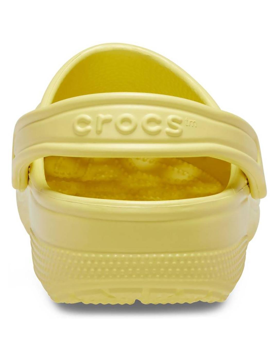 Zuecos Crocs Classic amarillos de mujer