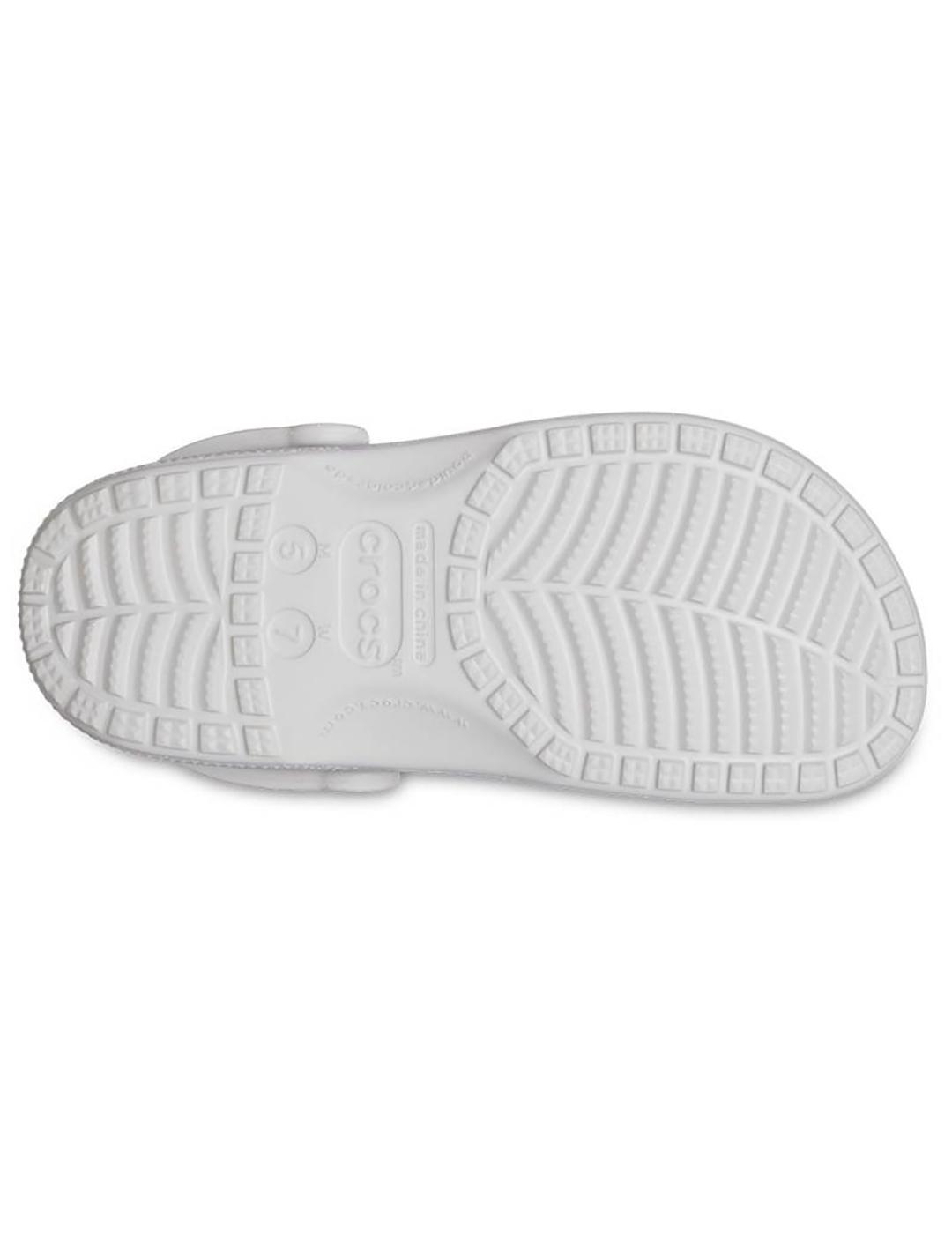 Zuecos Crocs Classic Glitter Clog plata de mujer