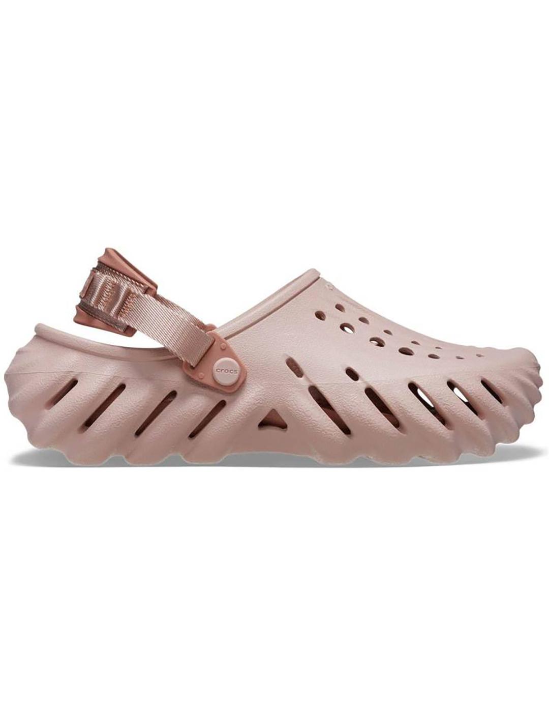 Zuecos Crocs Echo Clog rosas de mujer