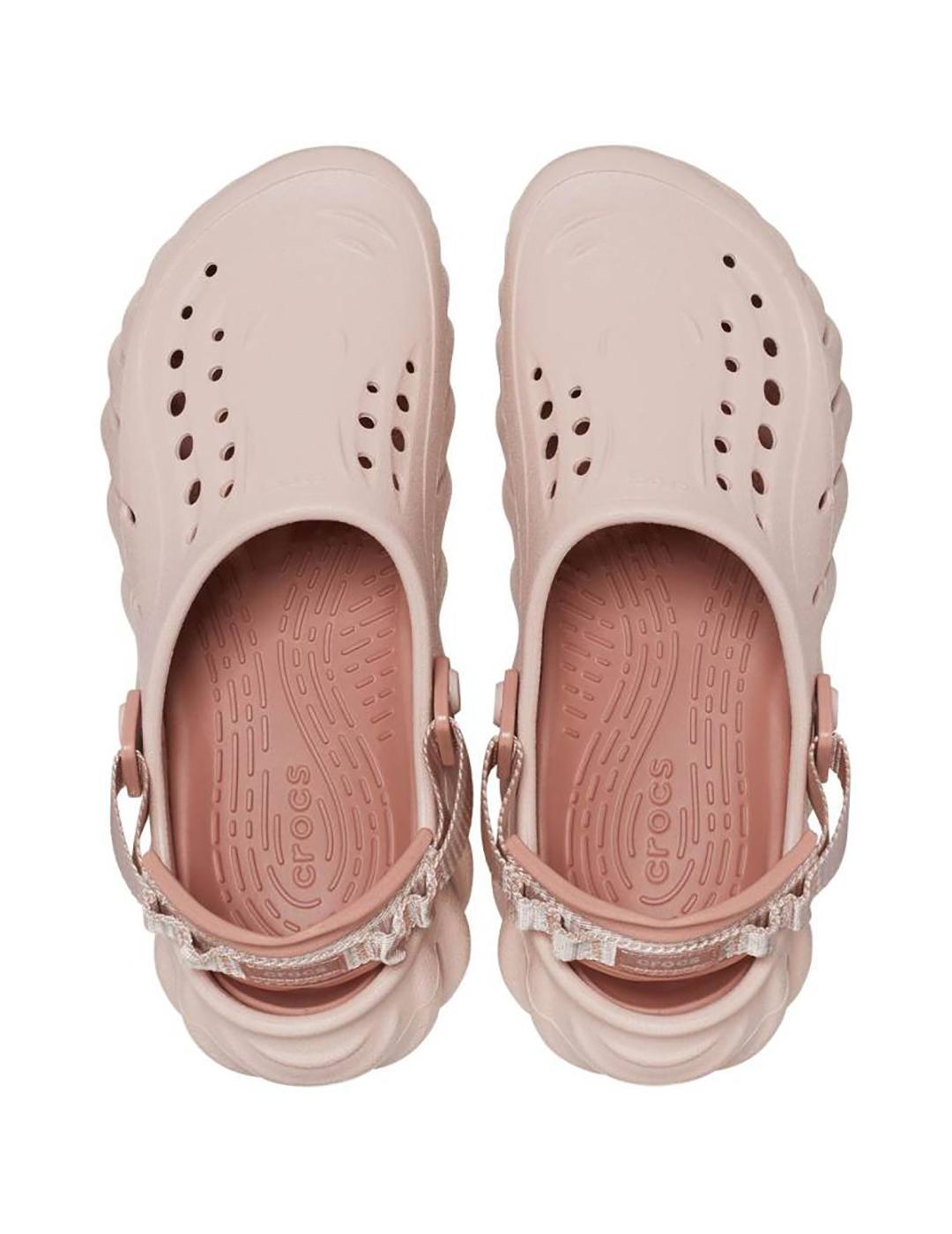 Zuecos Crocs Echo Clog rosas de mujer