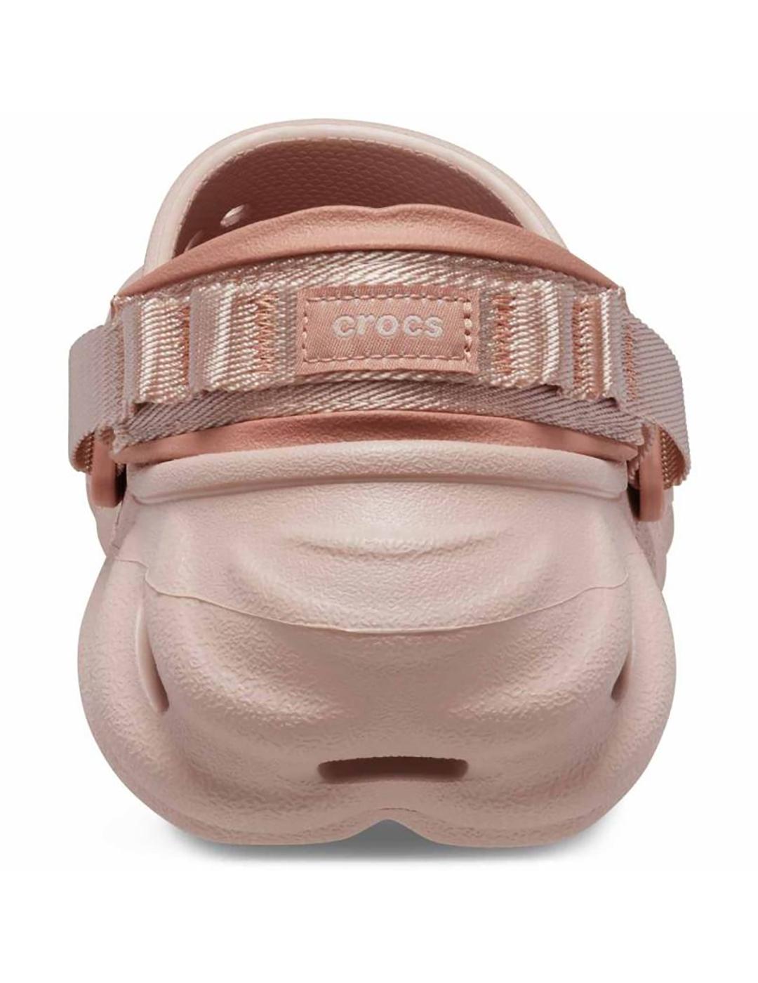 Zuecos Crocs Echo Clog rosas de mujer