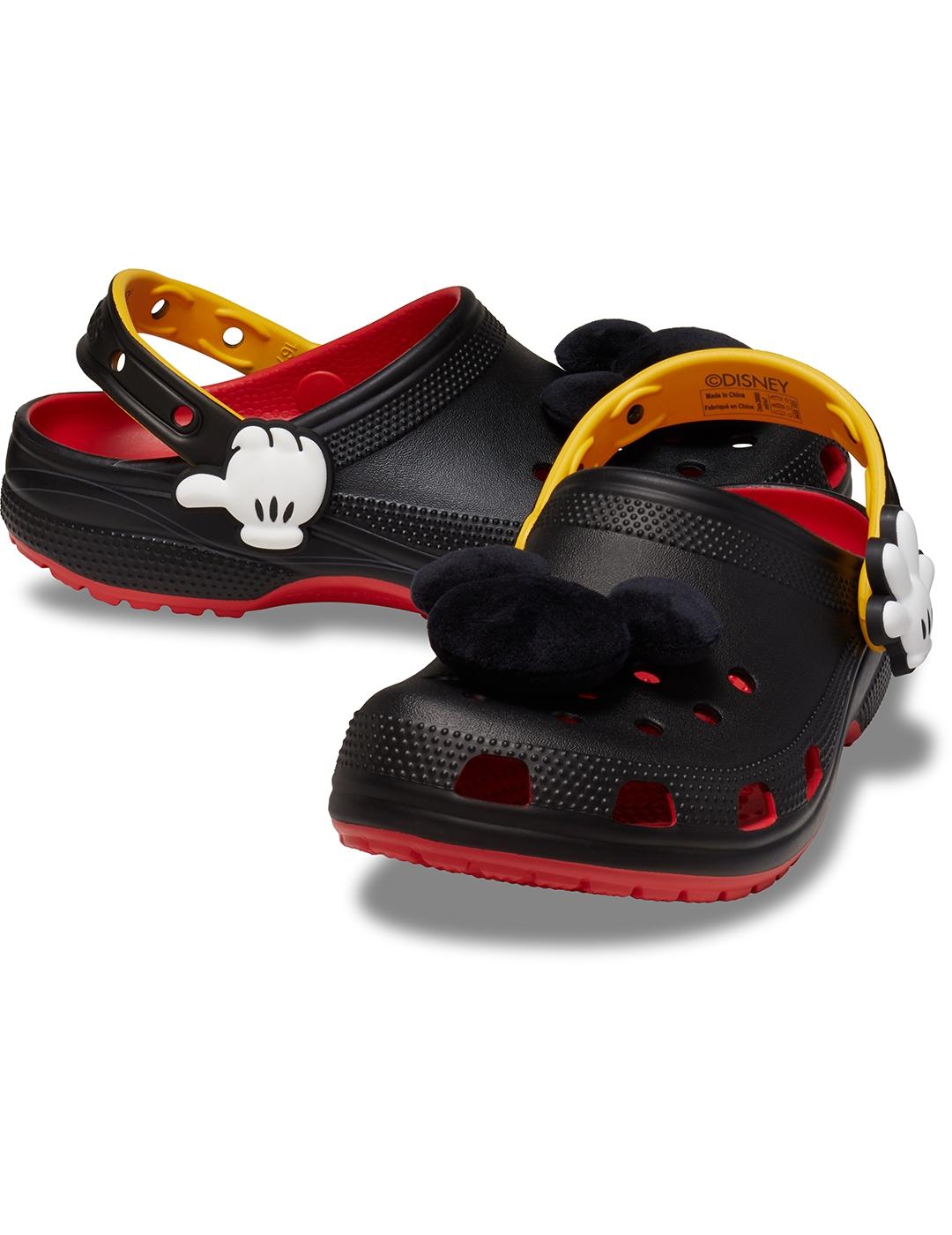 Zuecos Crocs Mickey IAM Classic Clog Flame de mujer