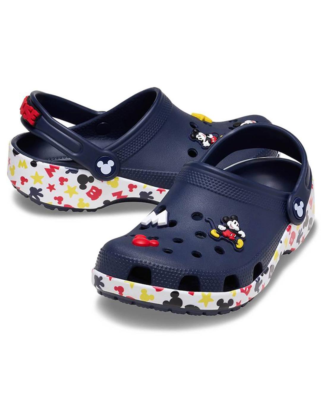 Zuecos Crocs Mickey Friends azul marino de niño