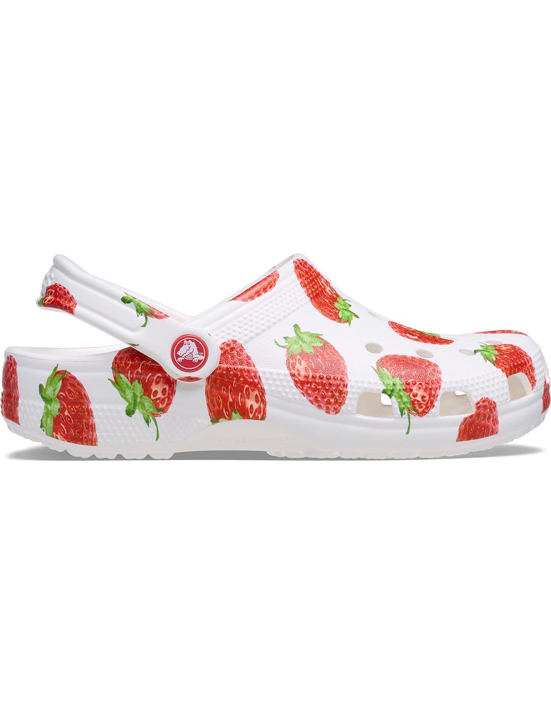 Zuecos Crocs Classic Fresh Fruits Clog fresas de mujer
