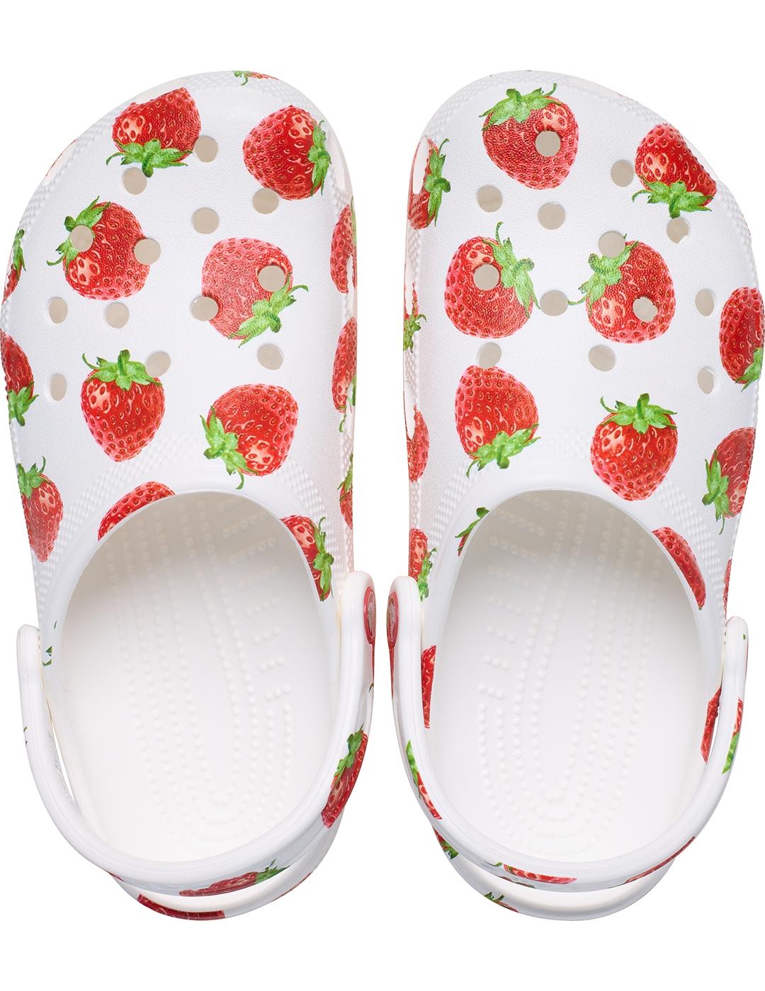 Zuecos Crocs Classic Fresh Fruits Clog fresas de mujer