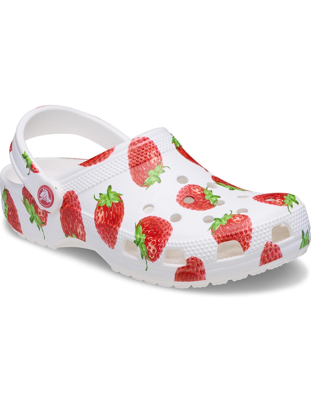 Zuecos Crocs Classic Fresh Fruits Clog fresas de mujer