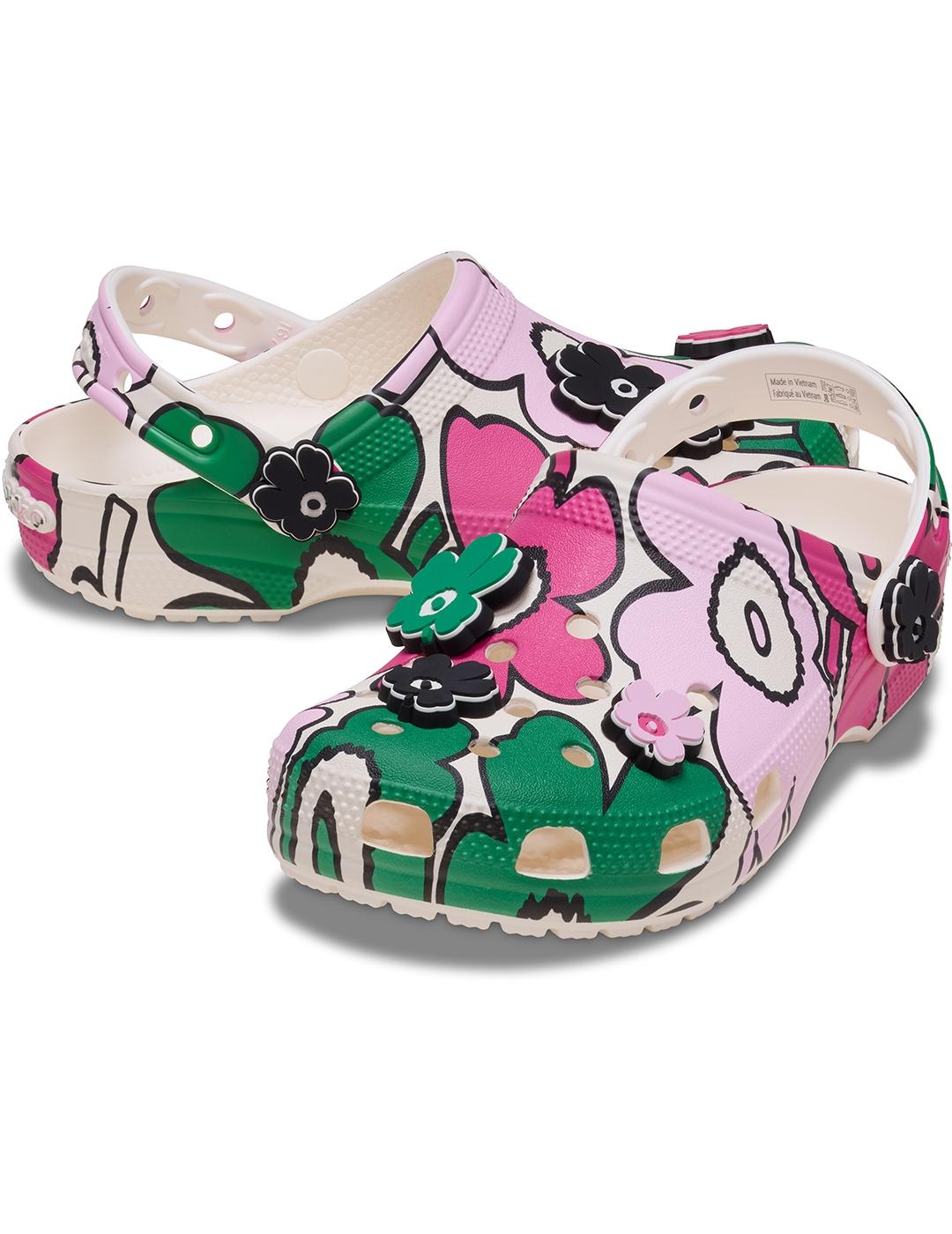 Zuecos Crocs Marimekko Classic Clog Multi de mujer