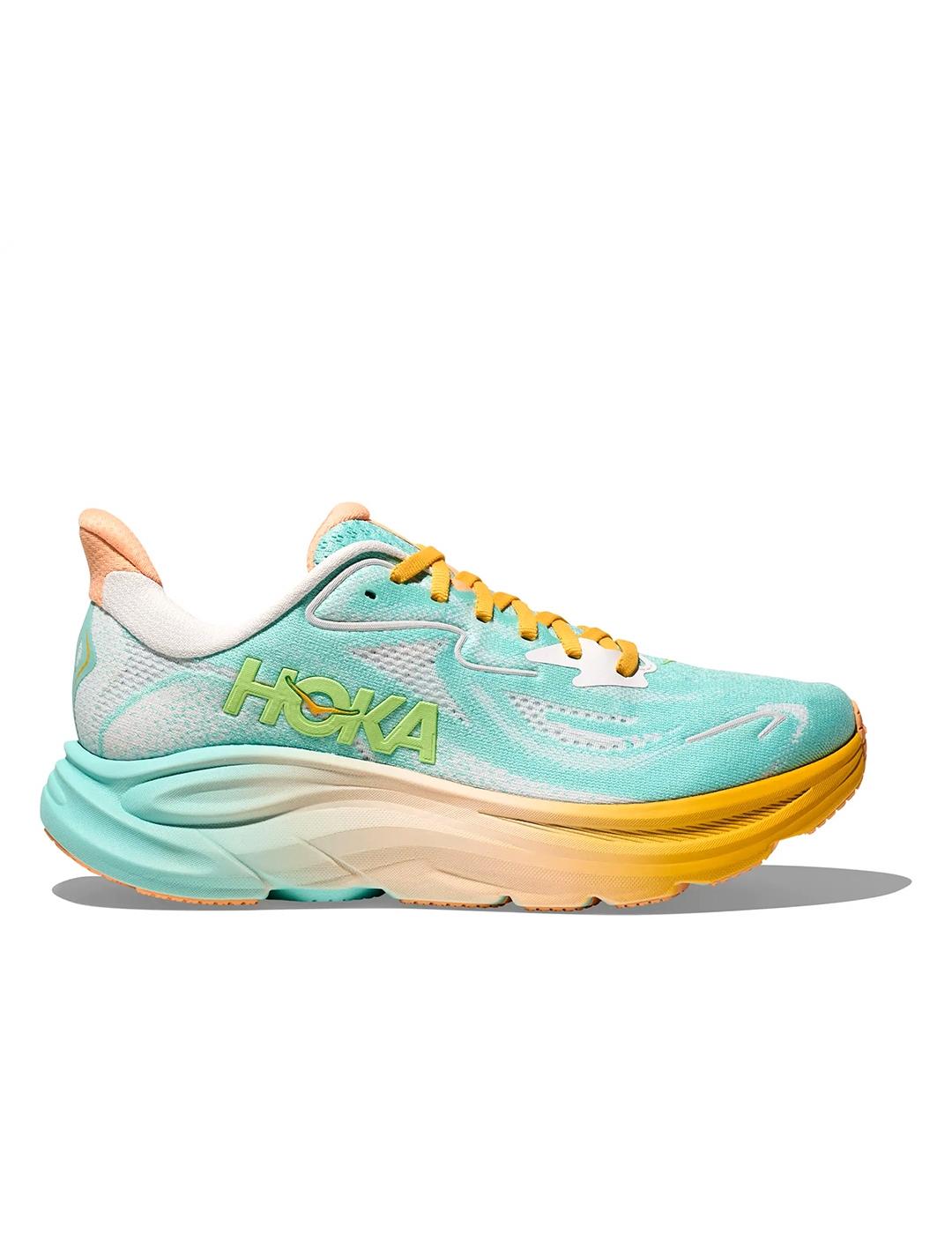 Zapatillas Hoka Clifton 10 negra blanca de mujer