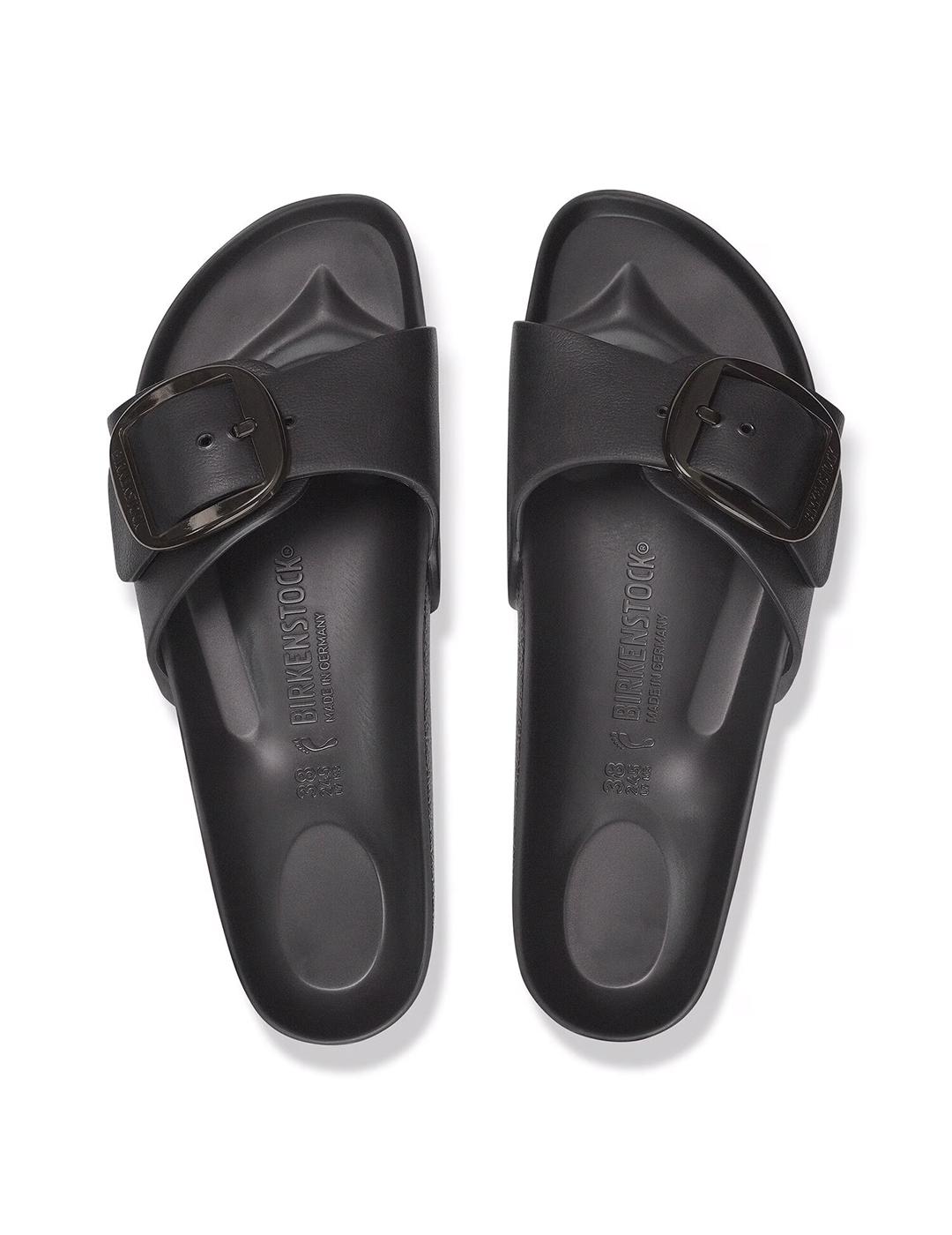 Sandalias Birkenstock Madrid Big Buckle Eva negra de mujer