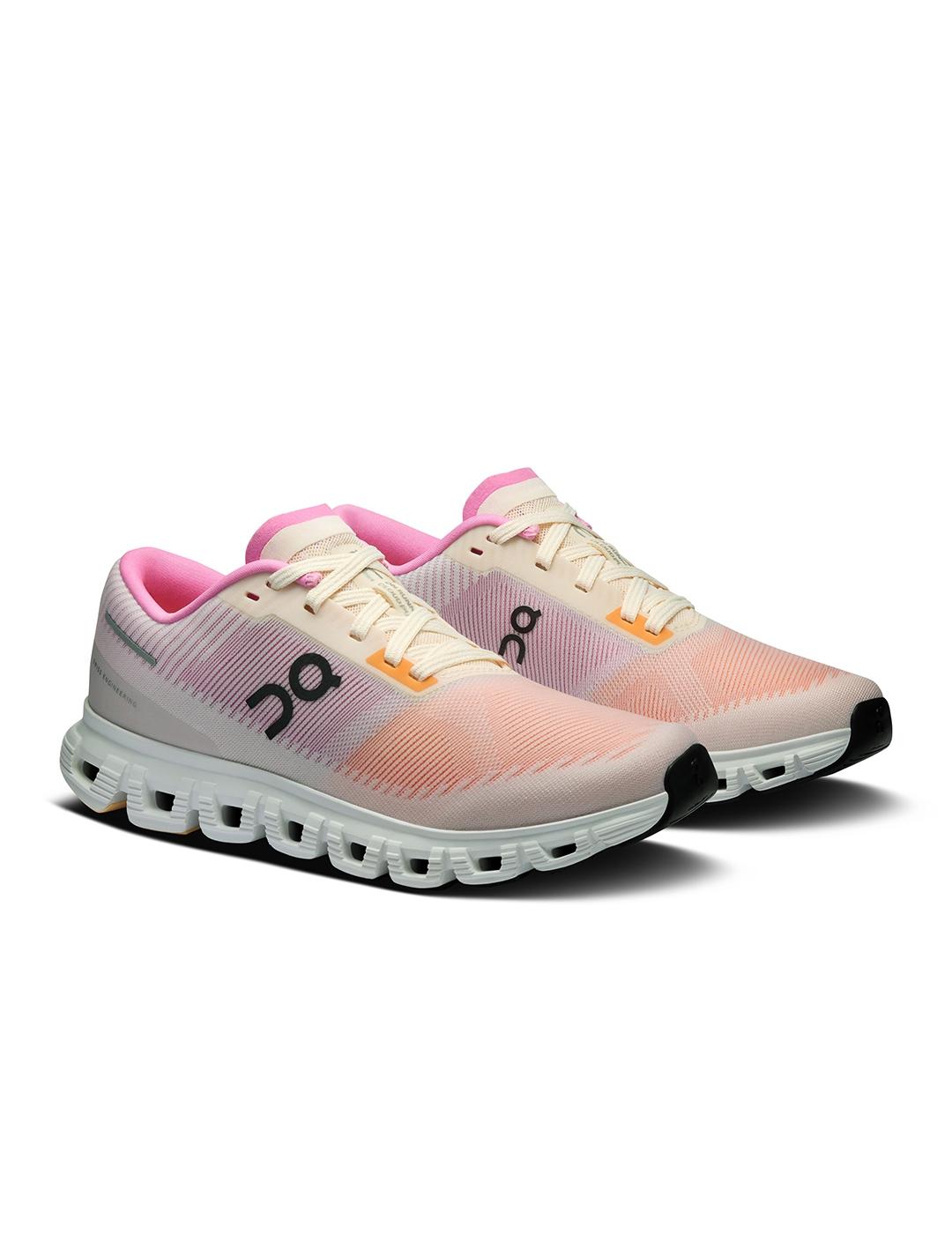 Zapatillas On Running Cloud 6 Push naranja fucsia de mujer