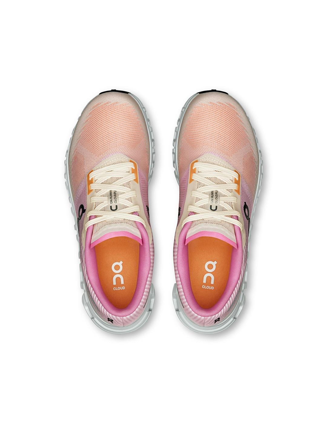 Zapatillas On Running Cloud 6 Push naranja fucsia de mujer
