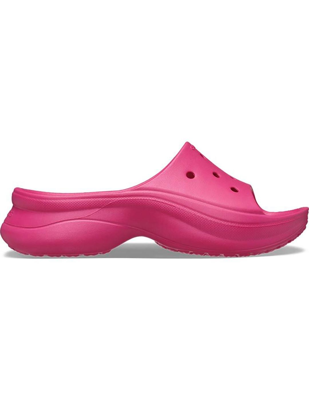 Sandalias Crocs Bae Slide fucsias de mujer