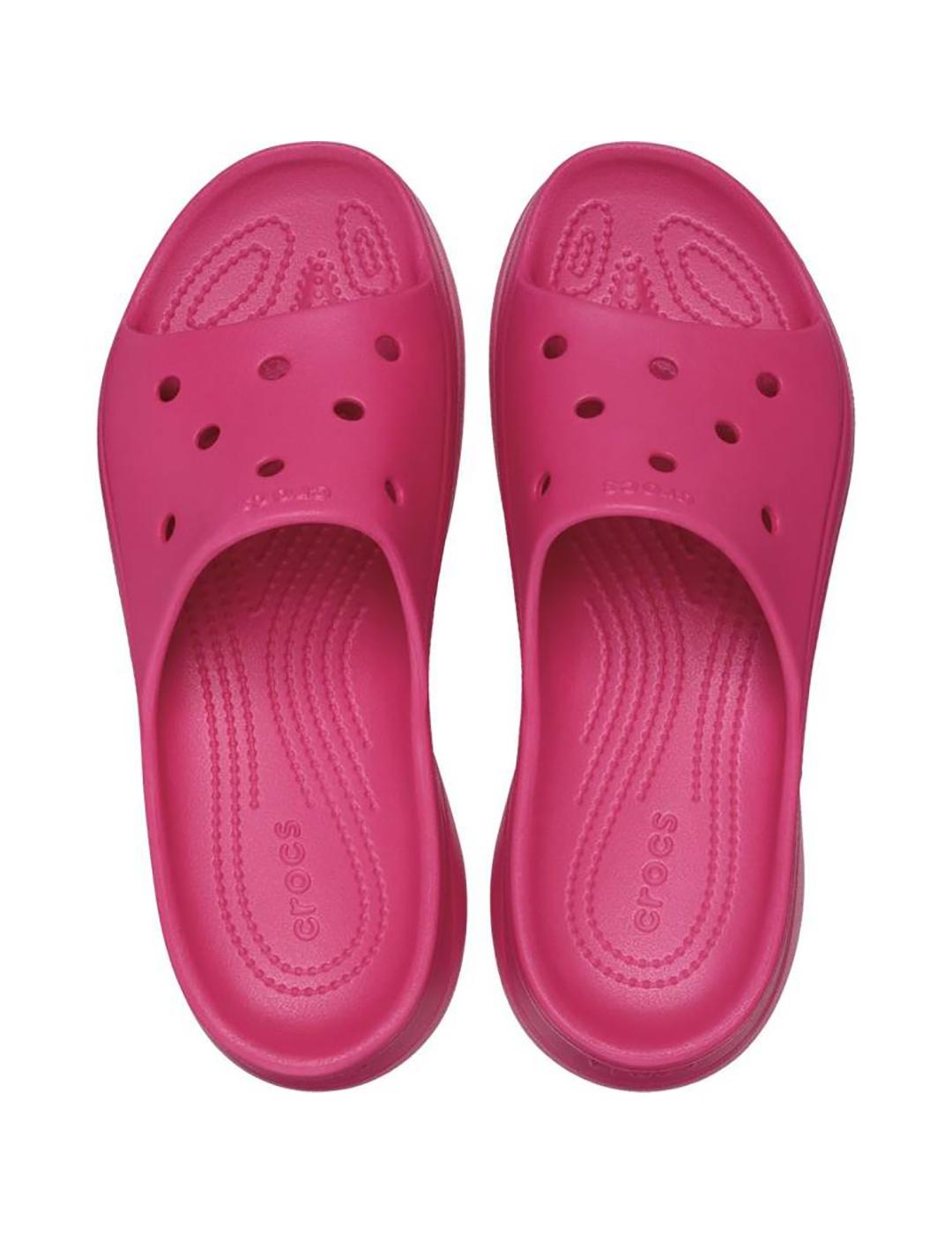 Sandalias Crocs Bae Slide fucsias de mujer