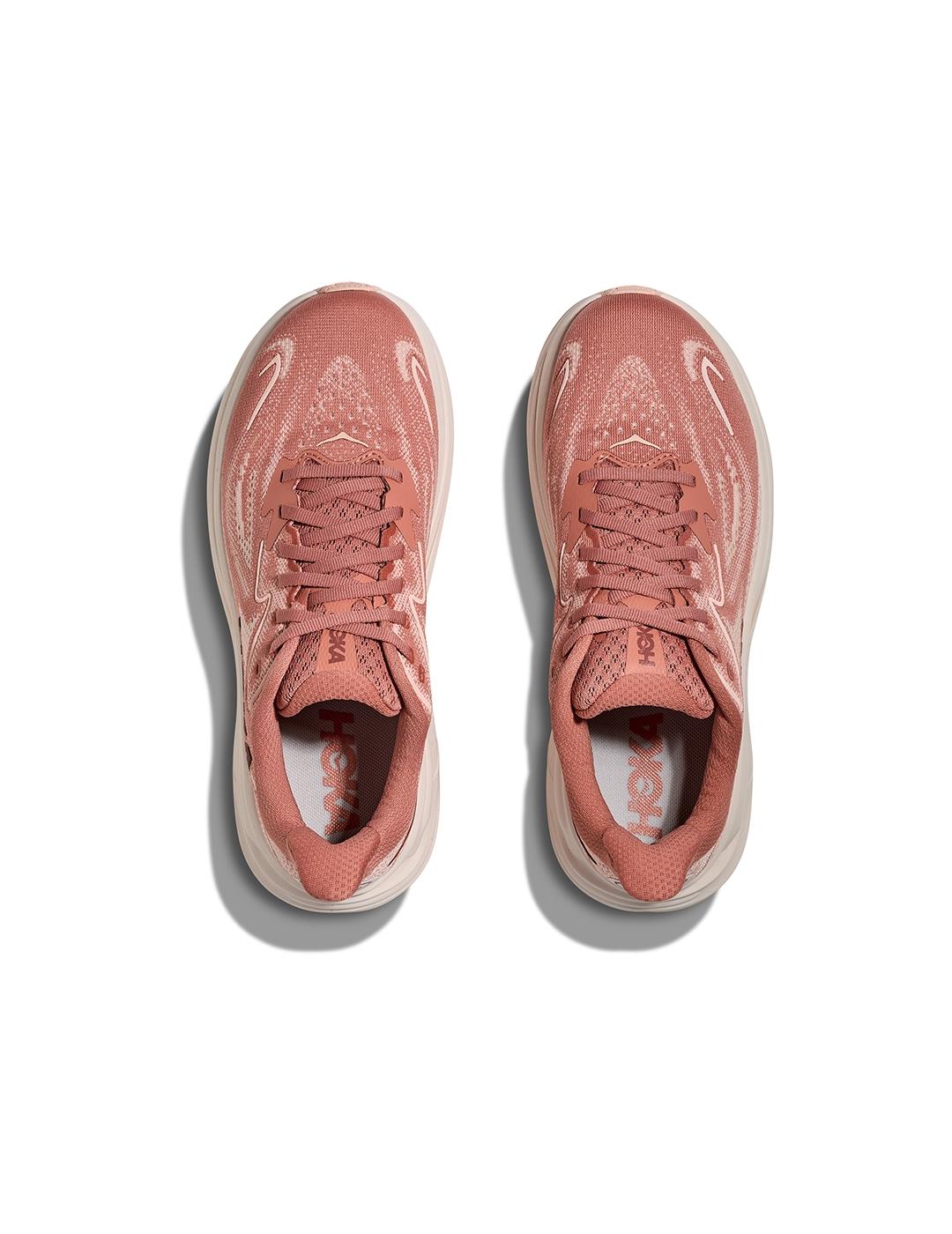 Zapatillas Hoka Clifton 10 rosas de mujer