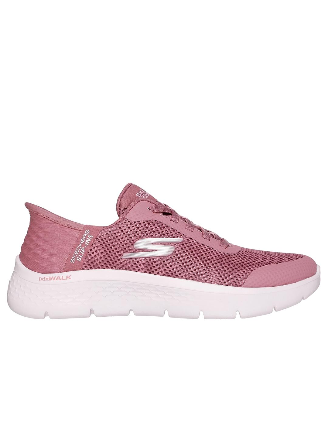 Zapatillas Skechers Go Walk Flex Grand Entry rosas de mujer