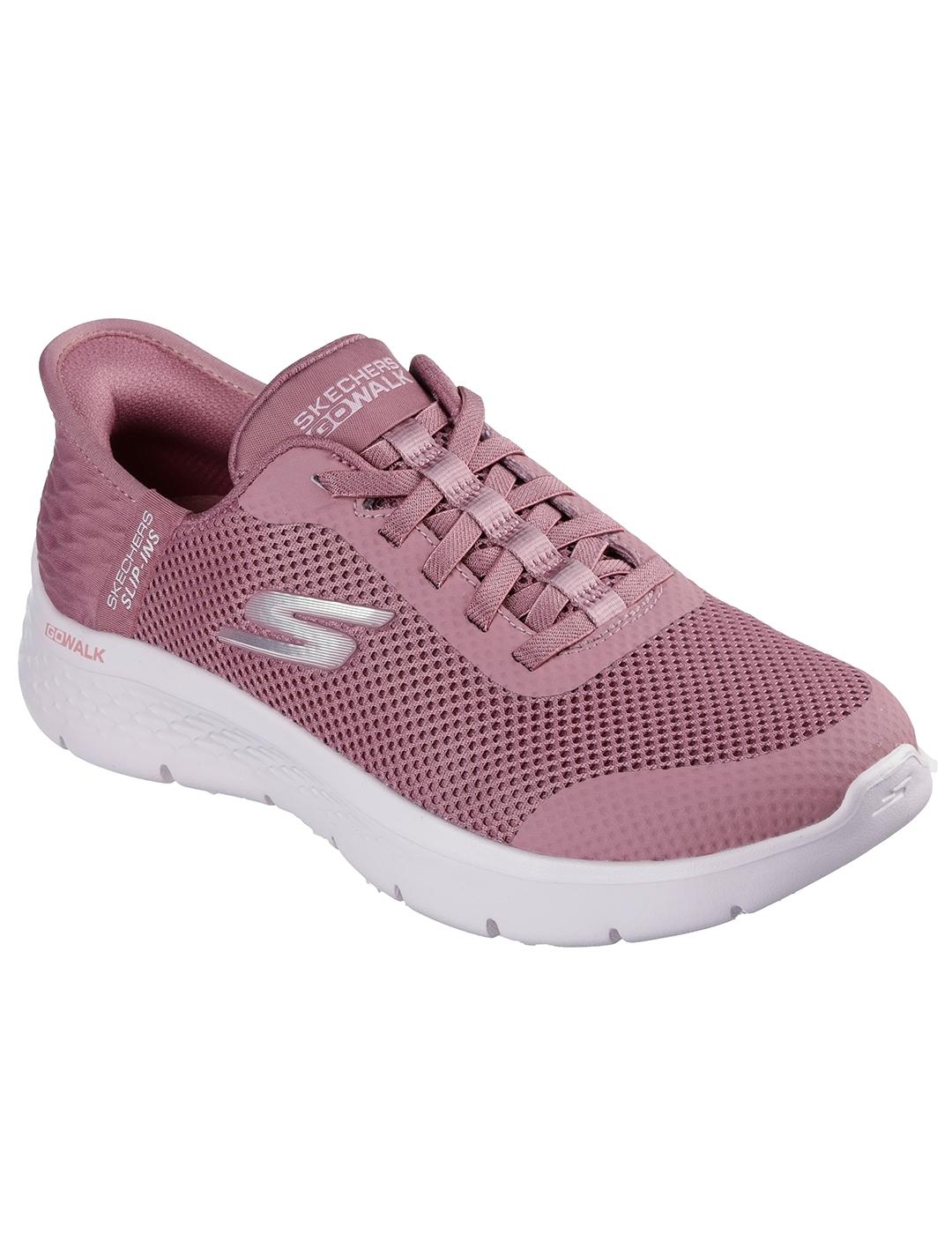 Zapatillas Skechers Go Walk Flex Grand Entry rosas de mujer