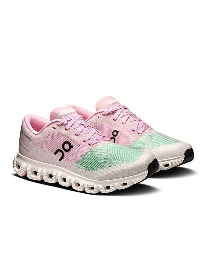 Zapatillas On Running Cloud 6 Push rosa y verde de mujer