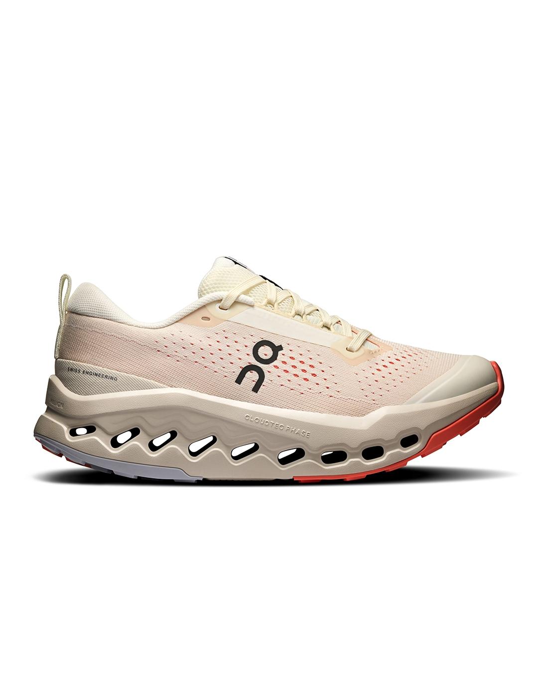Zapatillas On Running Cloudsurfer Trail 2 crudo de mujer
