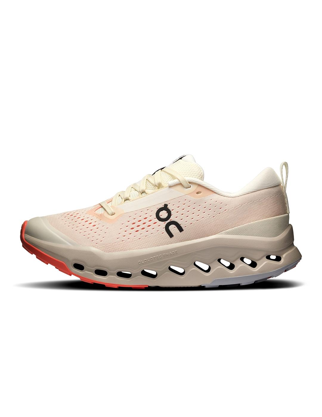 Zapatillas On Running Cloudsurfer Trail 2 crudo de mujer