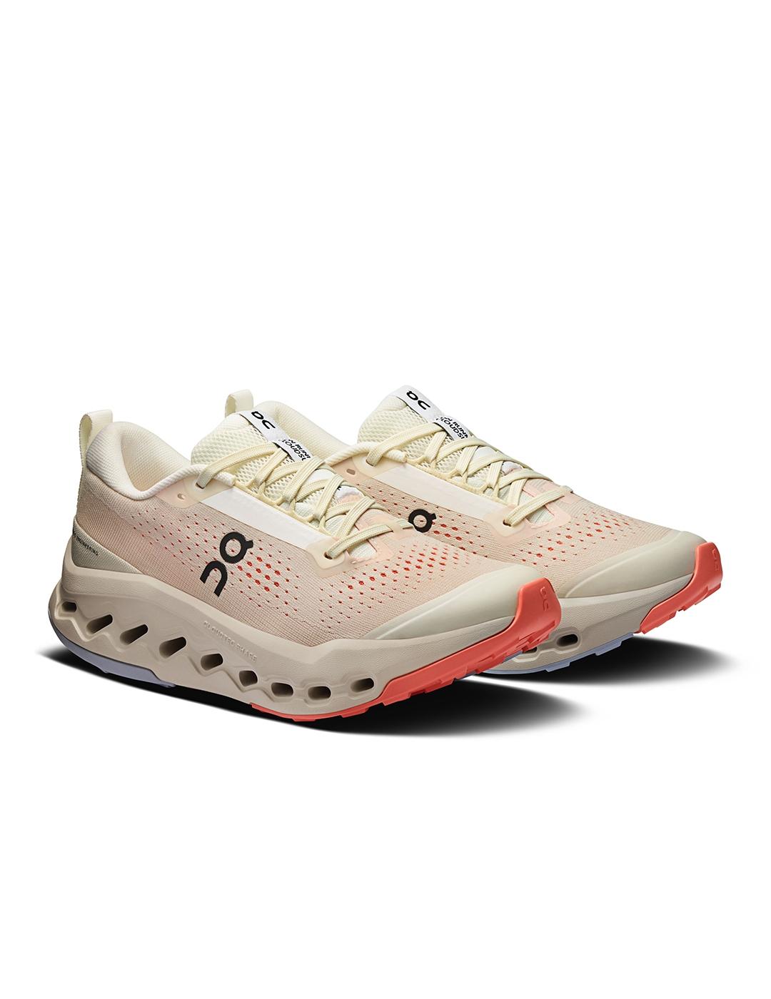 Zapatillas On Running Cloudsurfer Trail 2 crudo de mujer